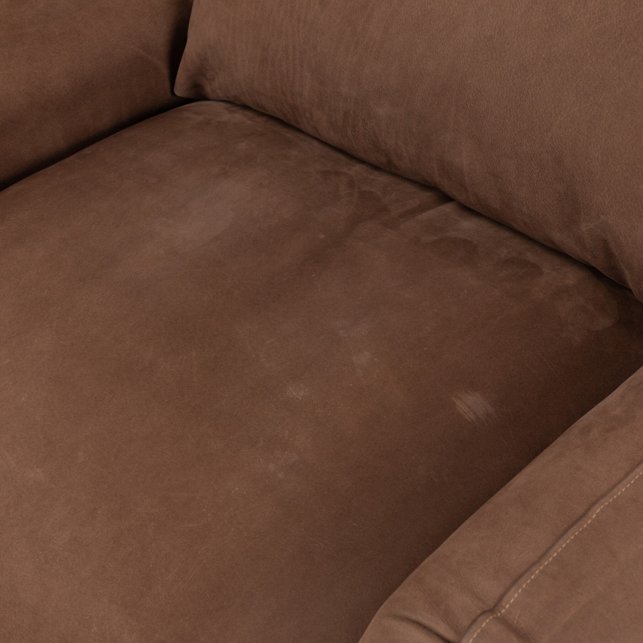 Four Hands Voller Nubuck Tobacco Chair — finish and texture