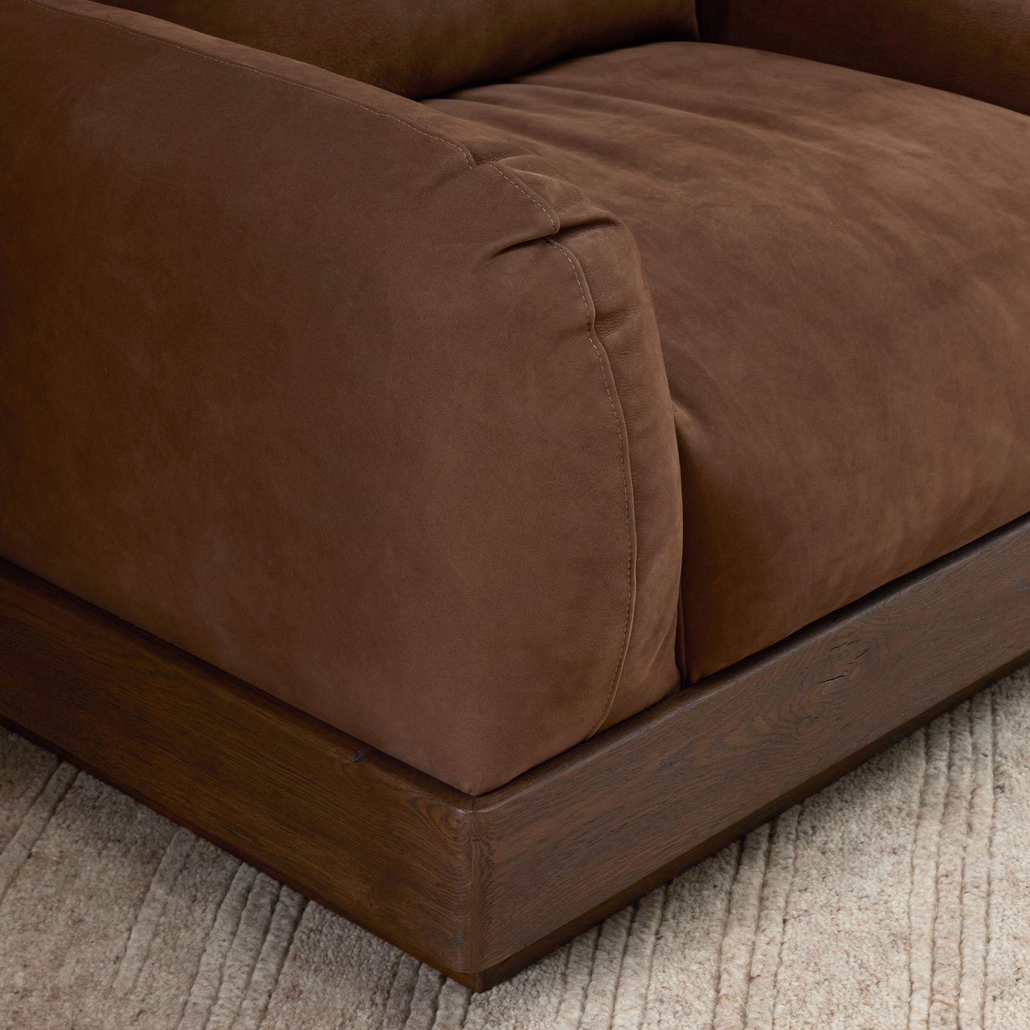 Four Hands Voller Nubuck Tobacco Chair — surface texture