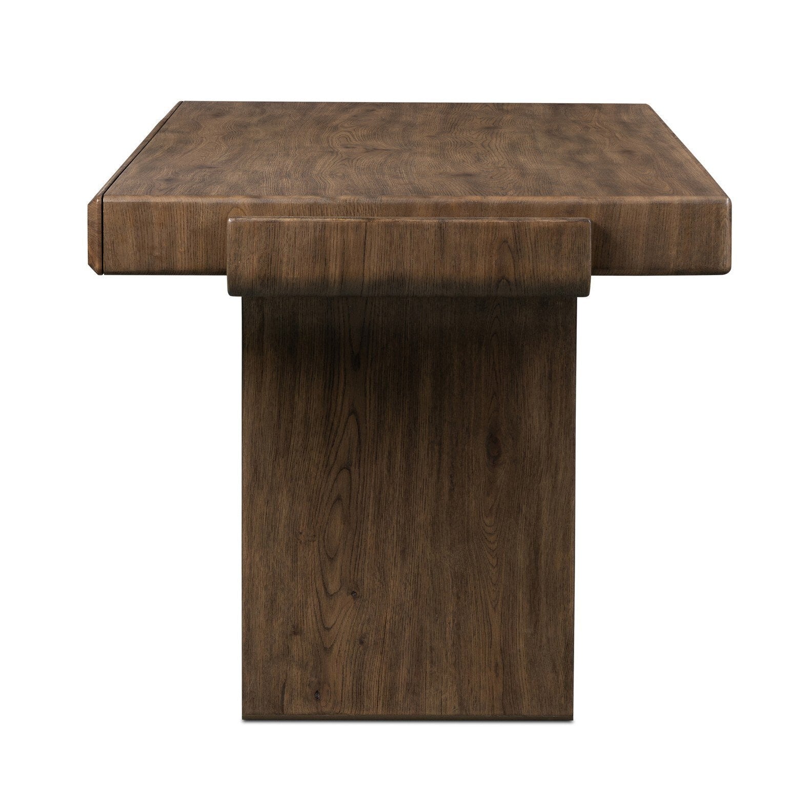 Four Hands Soloma Grey Oak Desk - side profile