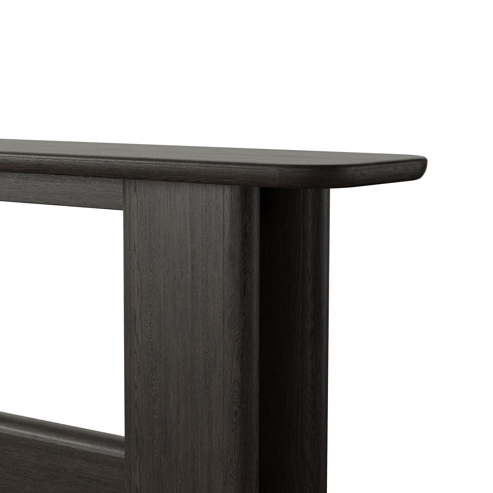 Four Hands Nadine Smoked Black Oak Console Table - detail view 2