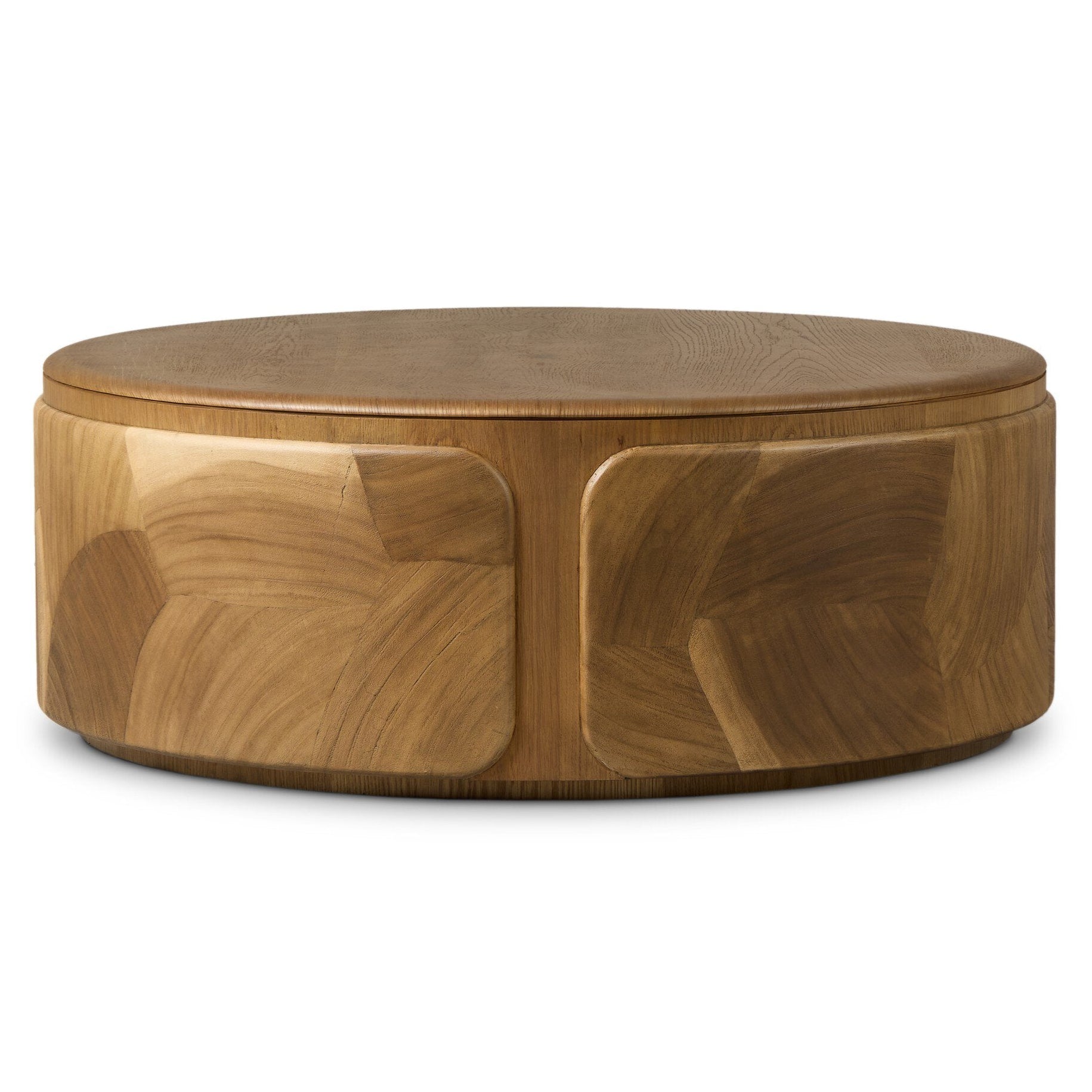 Four Hands Marlena Smoked American Oak Coffee Table - back view