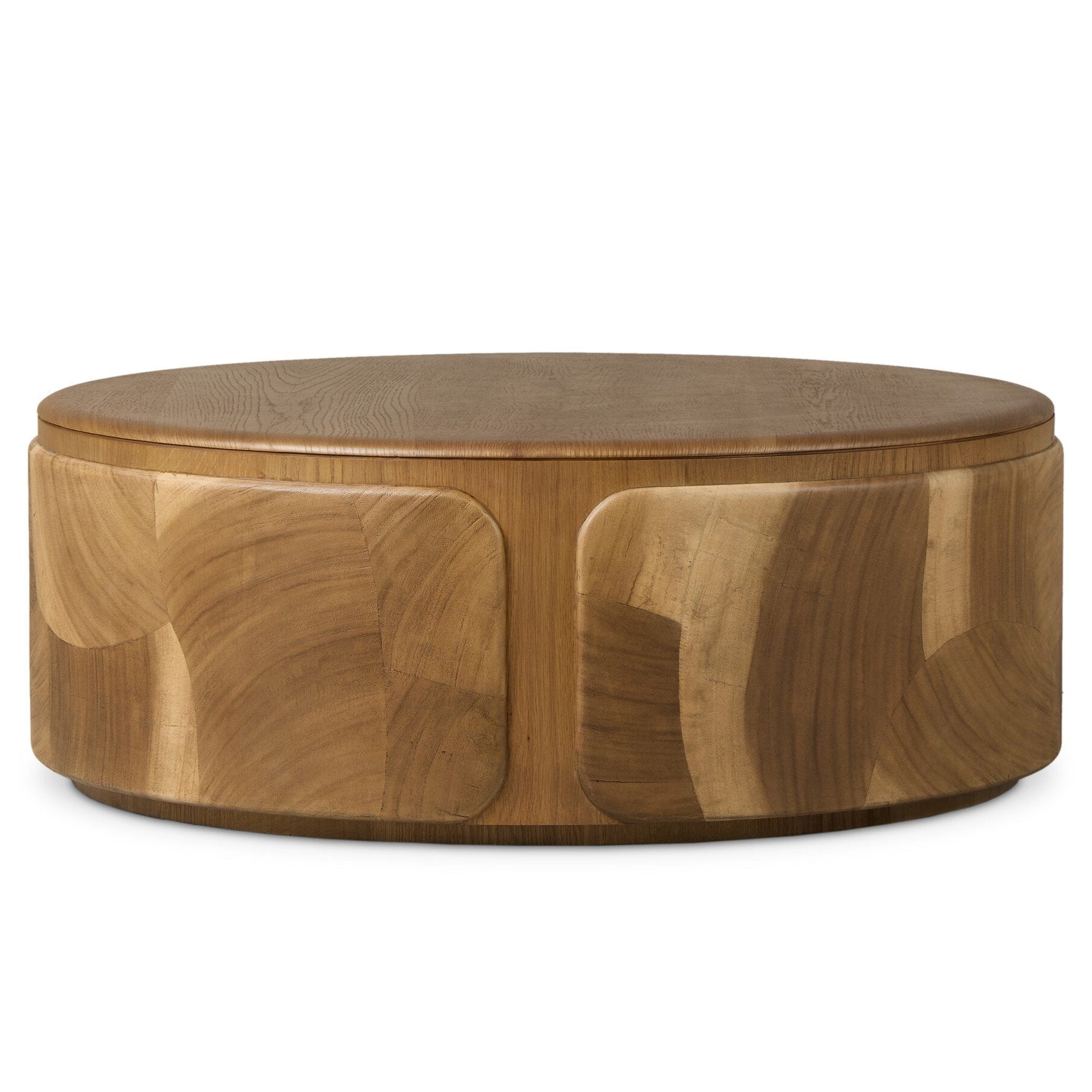 Four Hands Marlena Smoked American Oak Coffee Table - front view