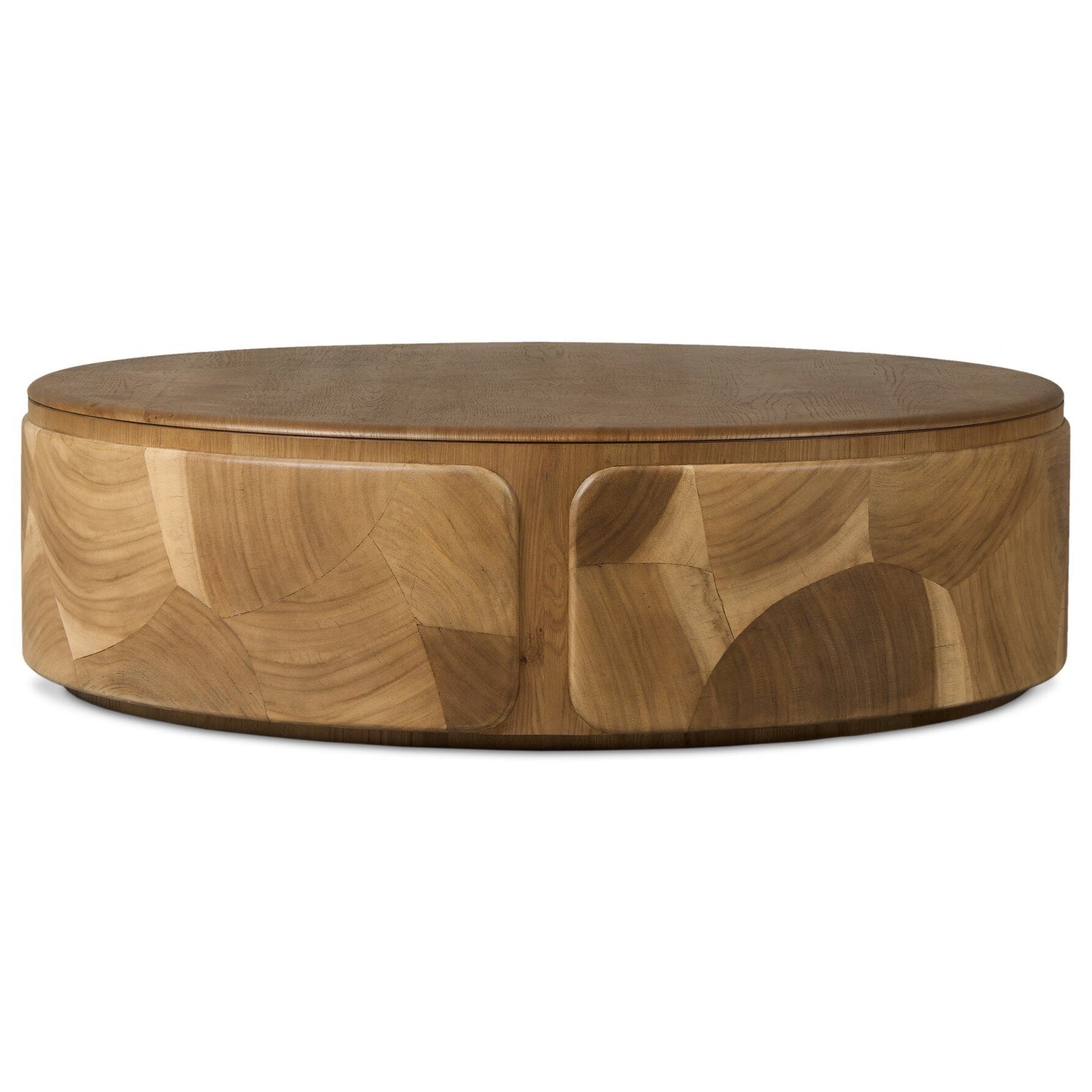 Four Hands Marlena Smoked American Oak Coffee Table - back view