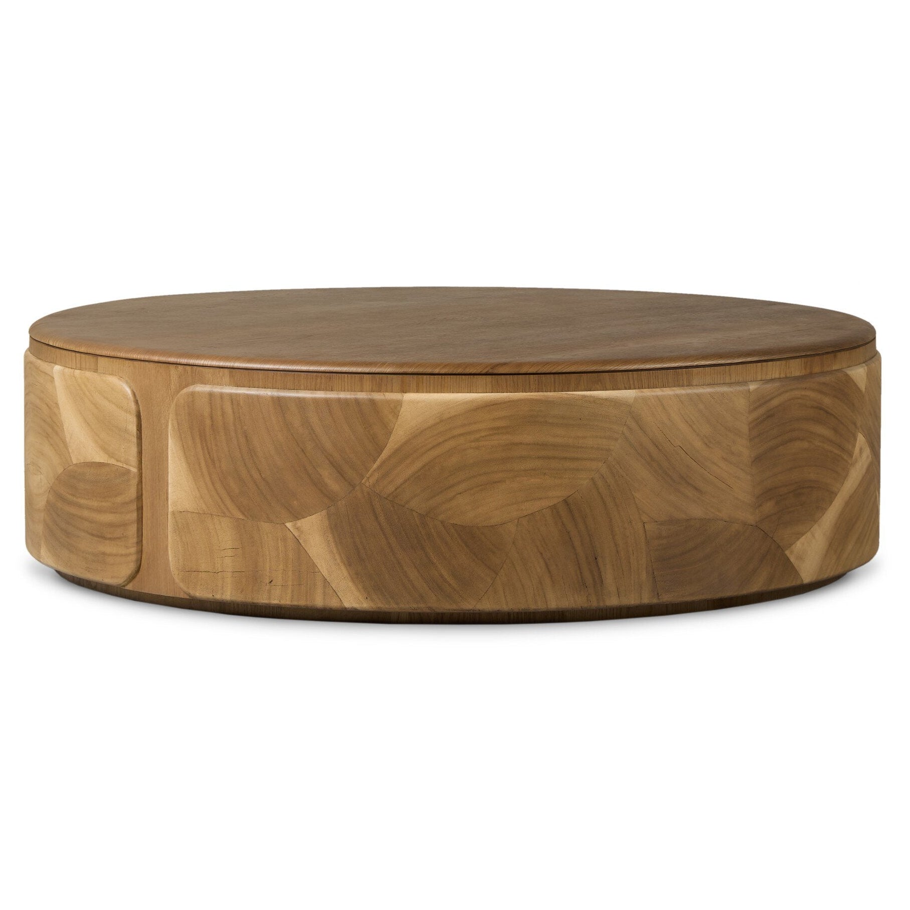 Four Hands Marlena Smoked American Oak Coffee Table - styled view