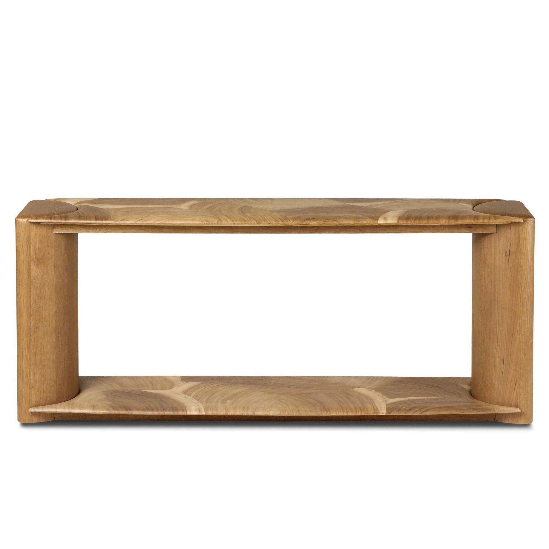 Four Hands Marlena Smoked American Oak Console Table - front view