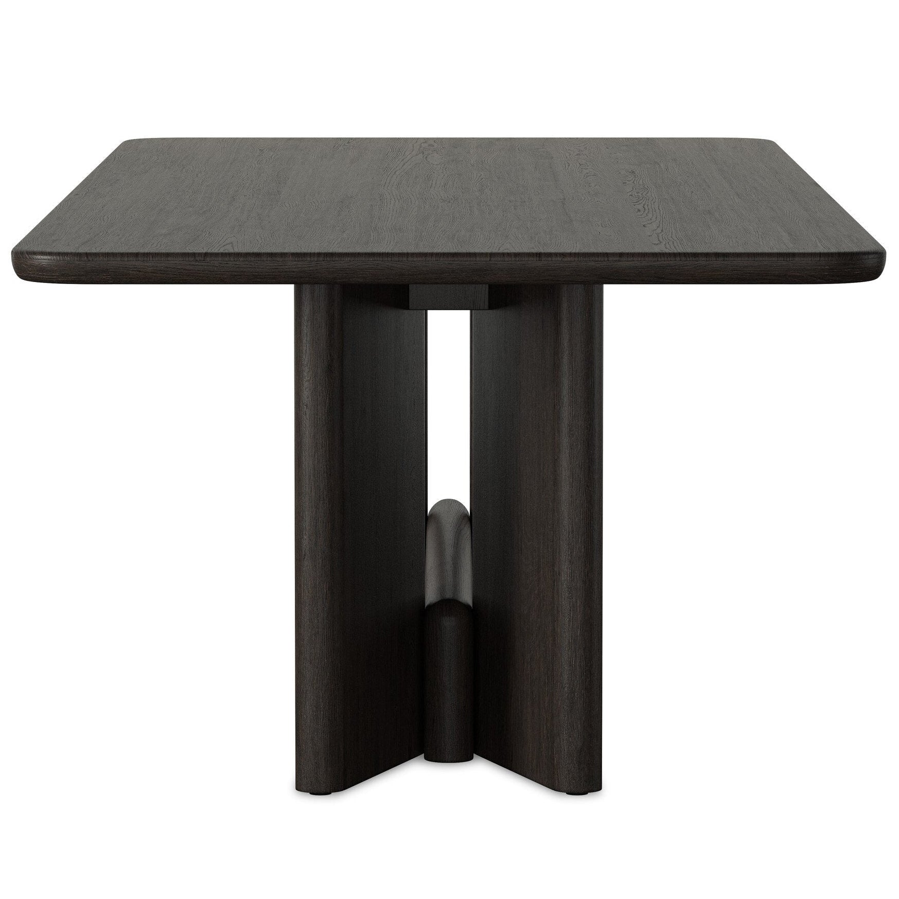 Four Hands Nadine Smoked Black Oak Dining Table - side view