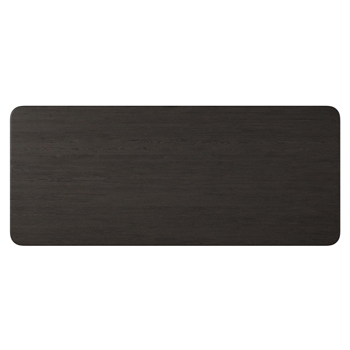 Four Hands Nadine Smoked Black Oak Dining Table - top-down view