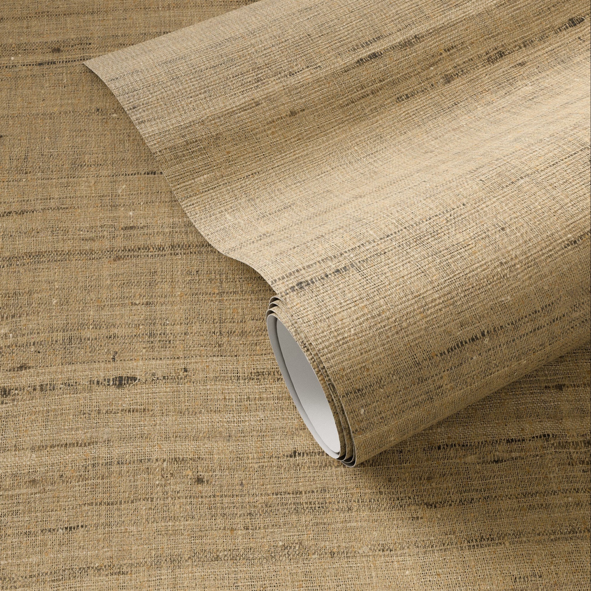 FH Art Studio Silk Tussah Silk Tan Wallpaper - styled view