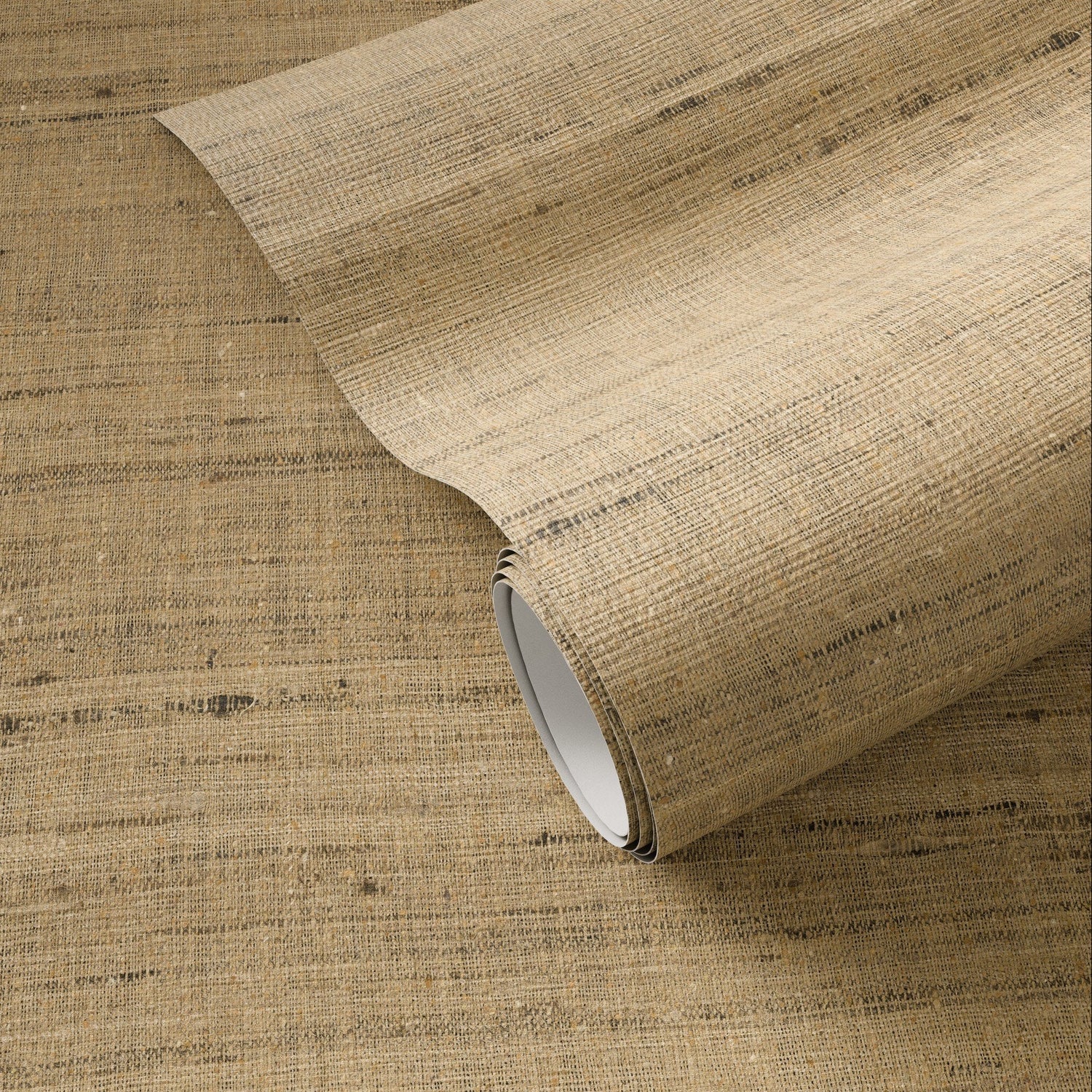 FH Art Studio Silk Tussah Silk Tan Wallpaper - styled view