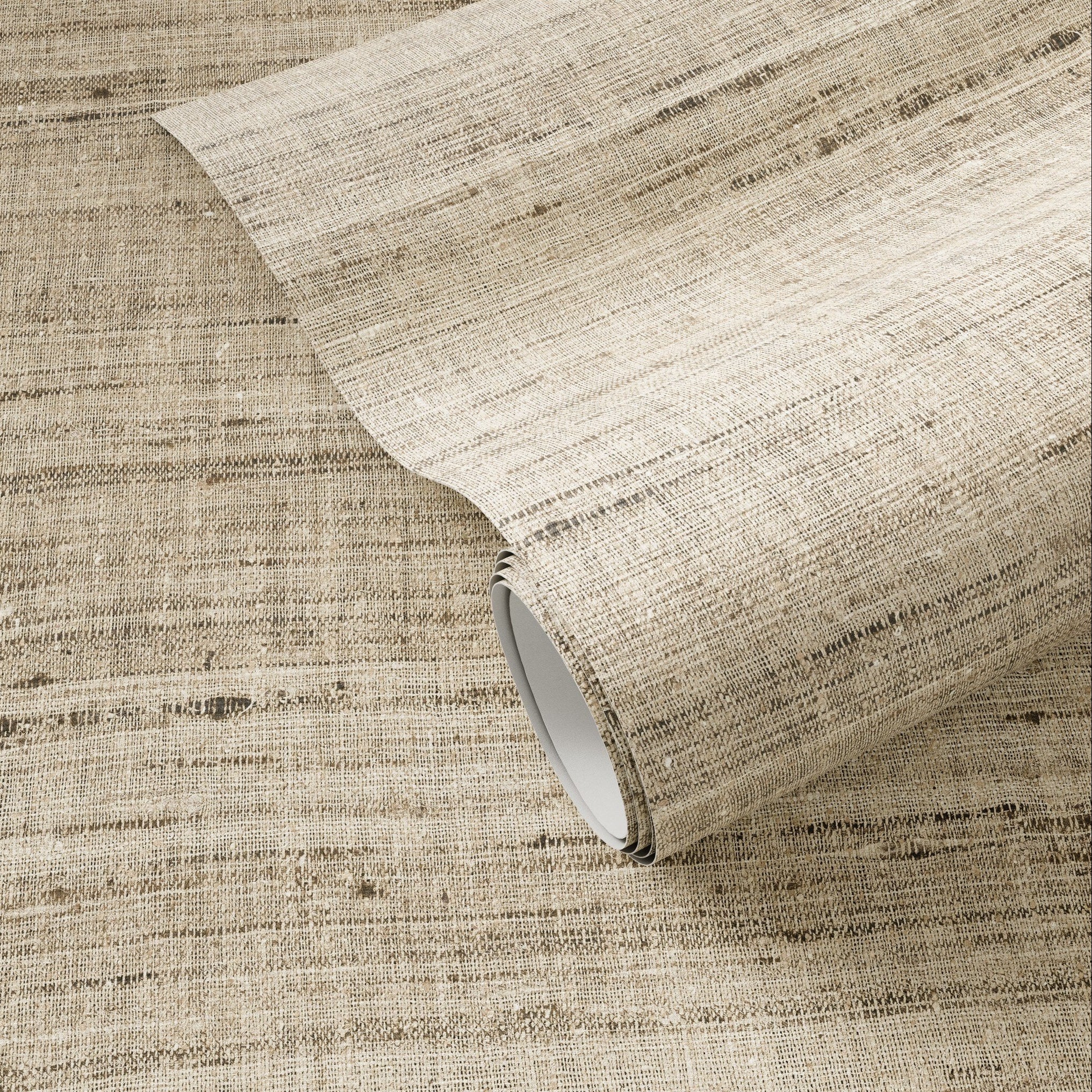 FH Art Studio Silk Tussah Silk Jet Stream Wallpaper - styled view