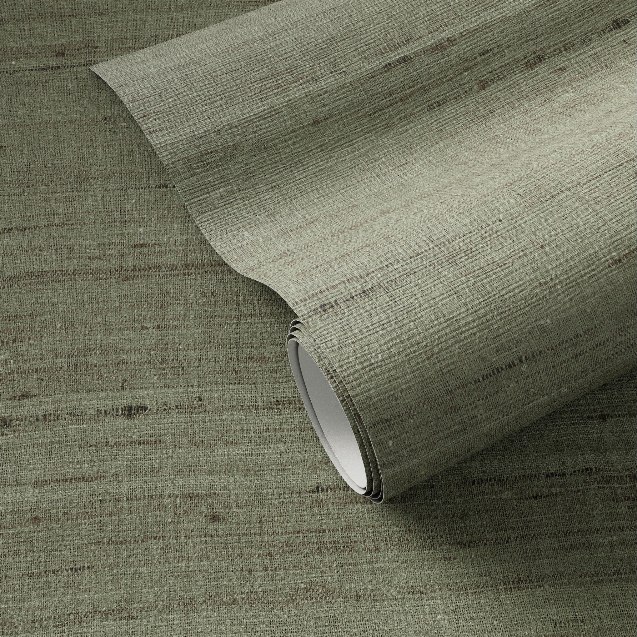 FH Art Studio Silk Tussah Silk Laurel Oak Wallpaper - styled view