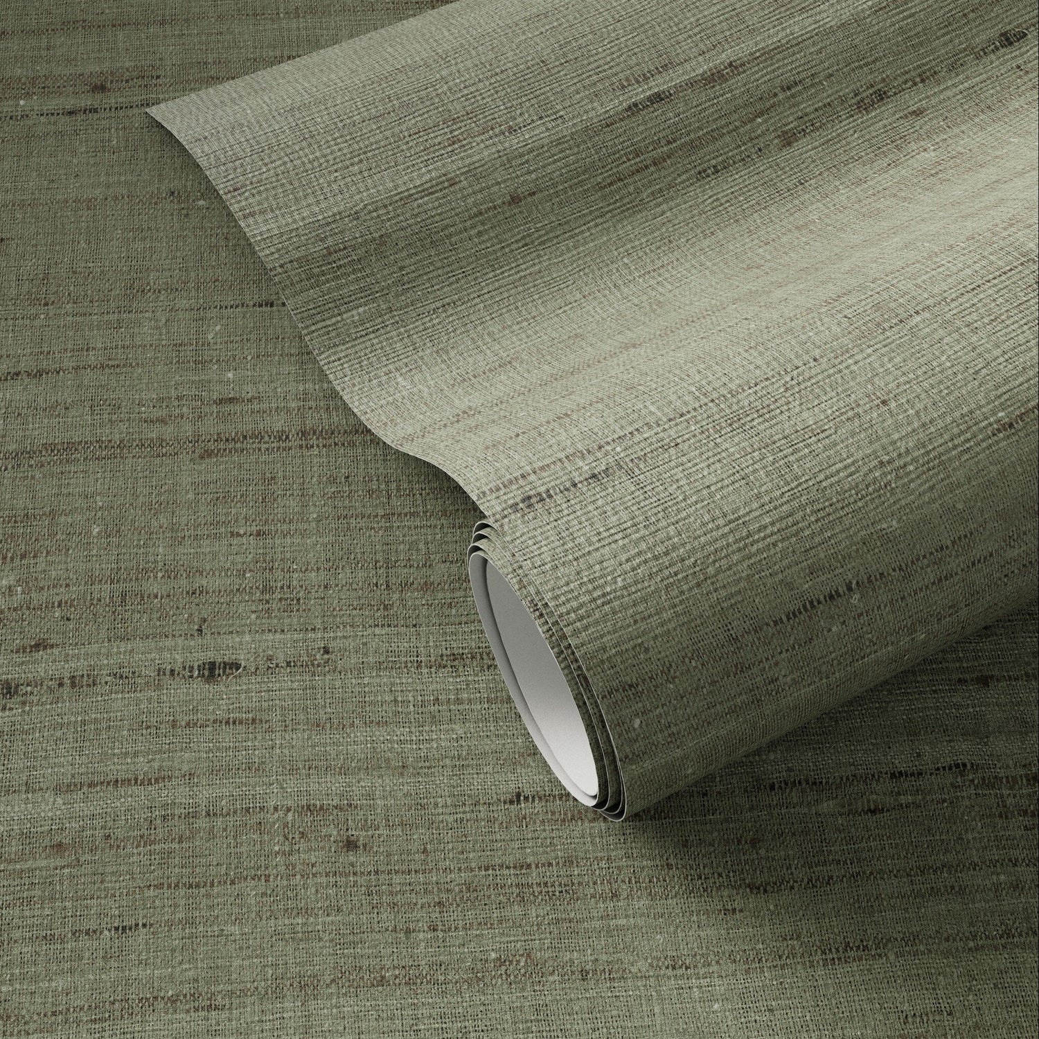 FH Art Studio Silk Tussah Silk Laurel Oak Wallpaper - styled view