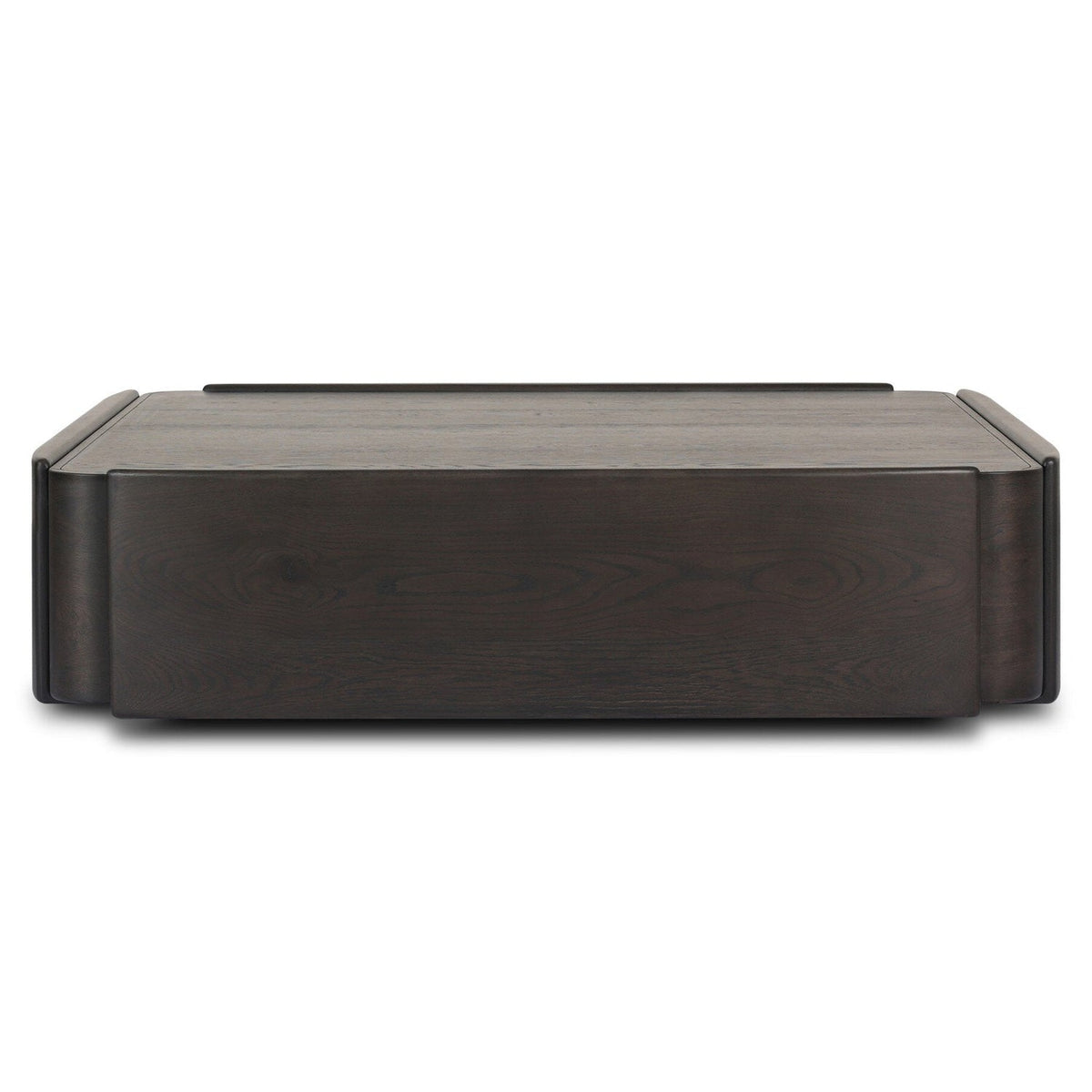 Four Hands Floyd Smoked Black Oak Coffee Table - back view
