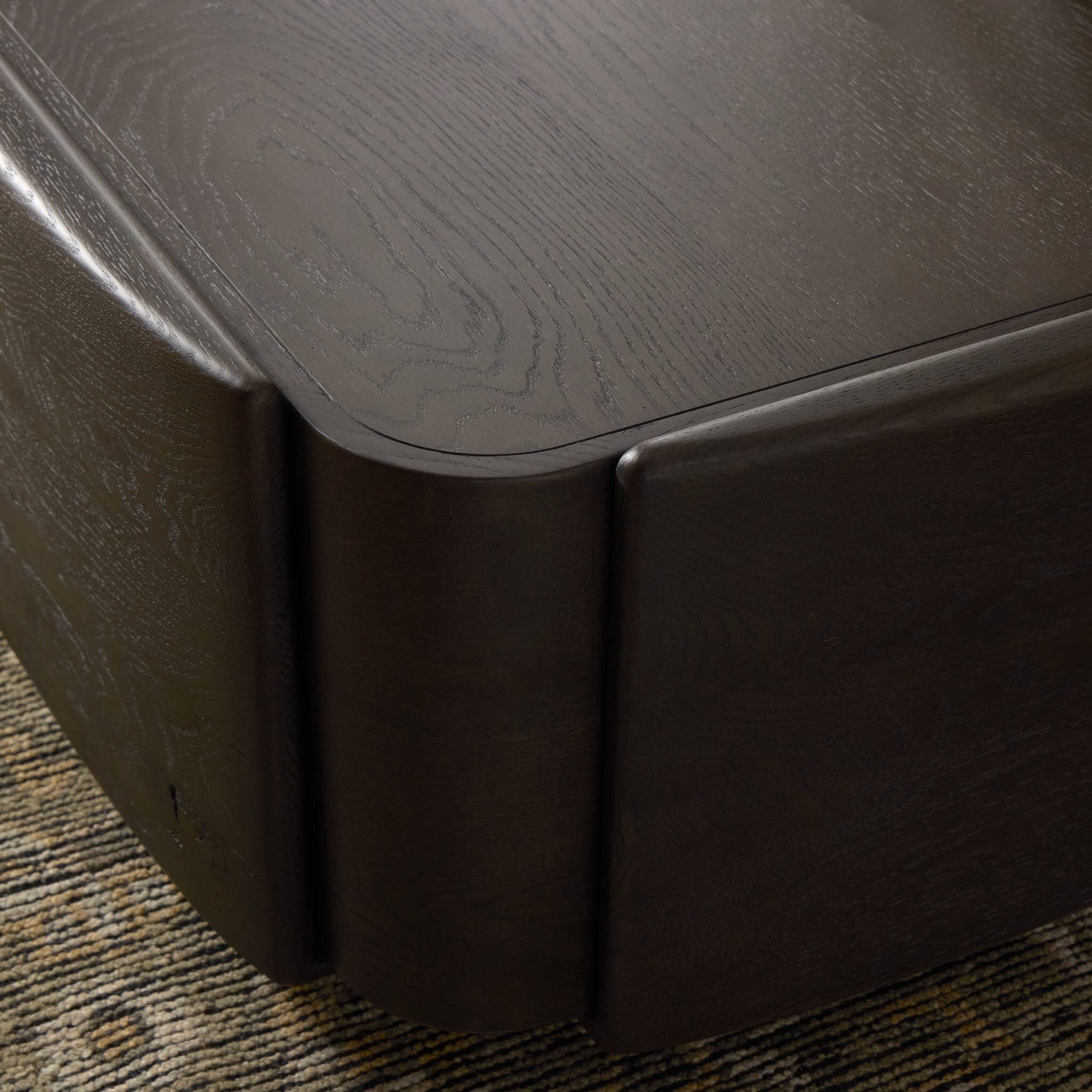 Four Hands Floyd Smoked Black Oak Coffee Table - detail 9