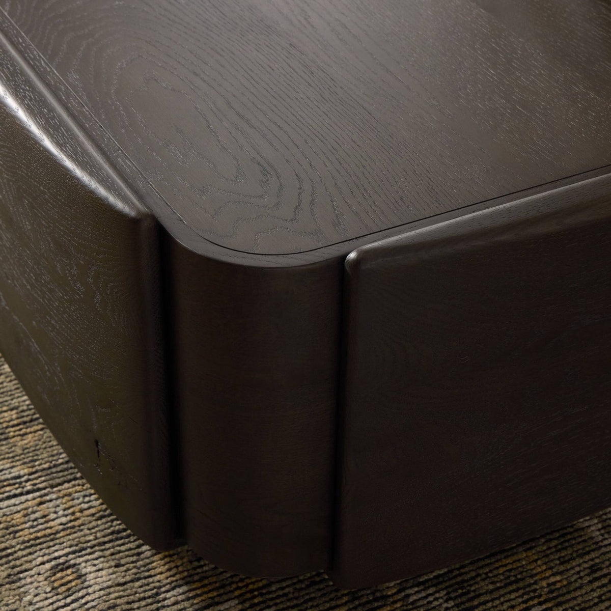 Four Hands Floyd Smoked Black Oak Coffee Table - detail 9