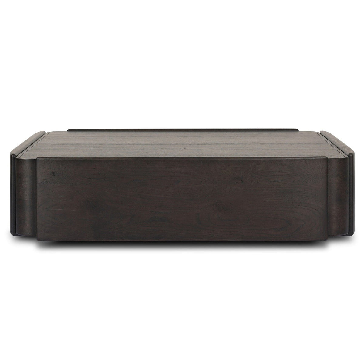 Four Hands Floyd Smoked Black Oak Coffee Table - front view