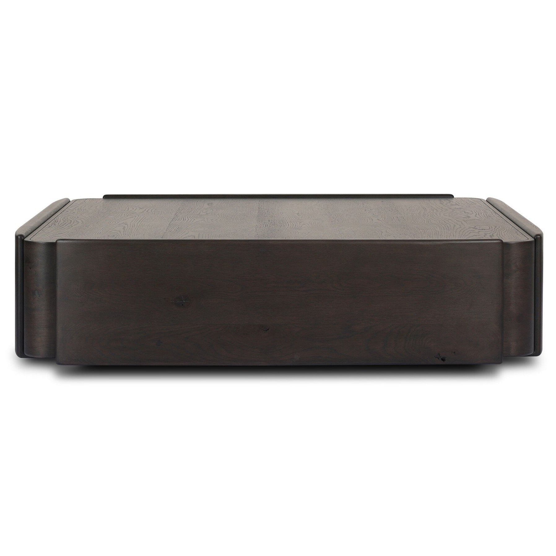 Four Hands Floyd Smoked Black Oak Coffee Table - side view
