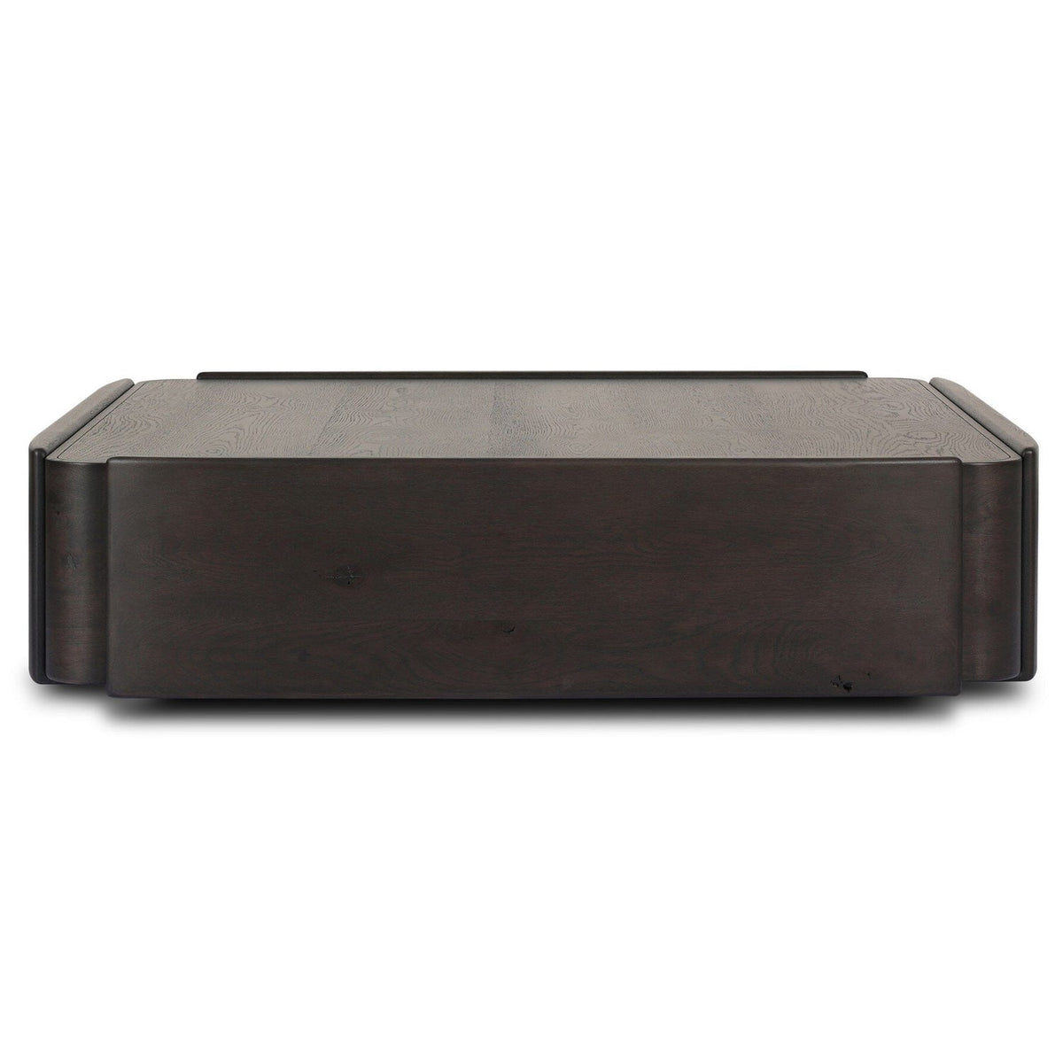 Four Hands Floyd Smoked Black Oak Coffee Table - side view