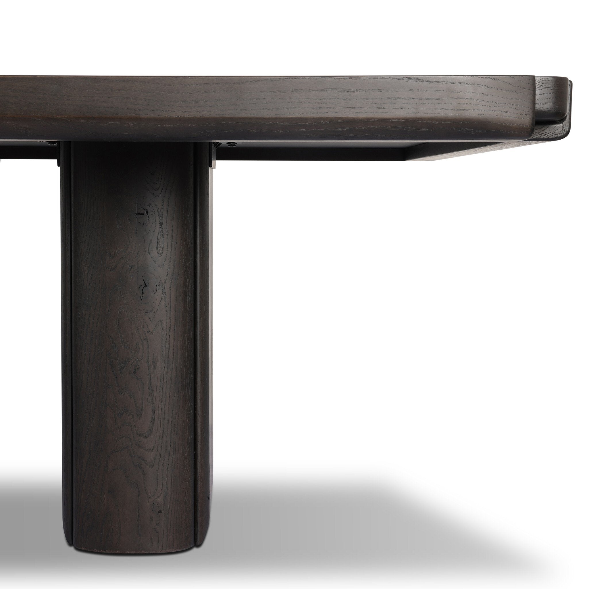 Four Hands Floyd Smoked Black Oak Dining Table - detail 5