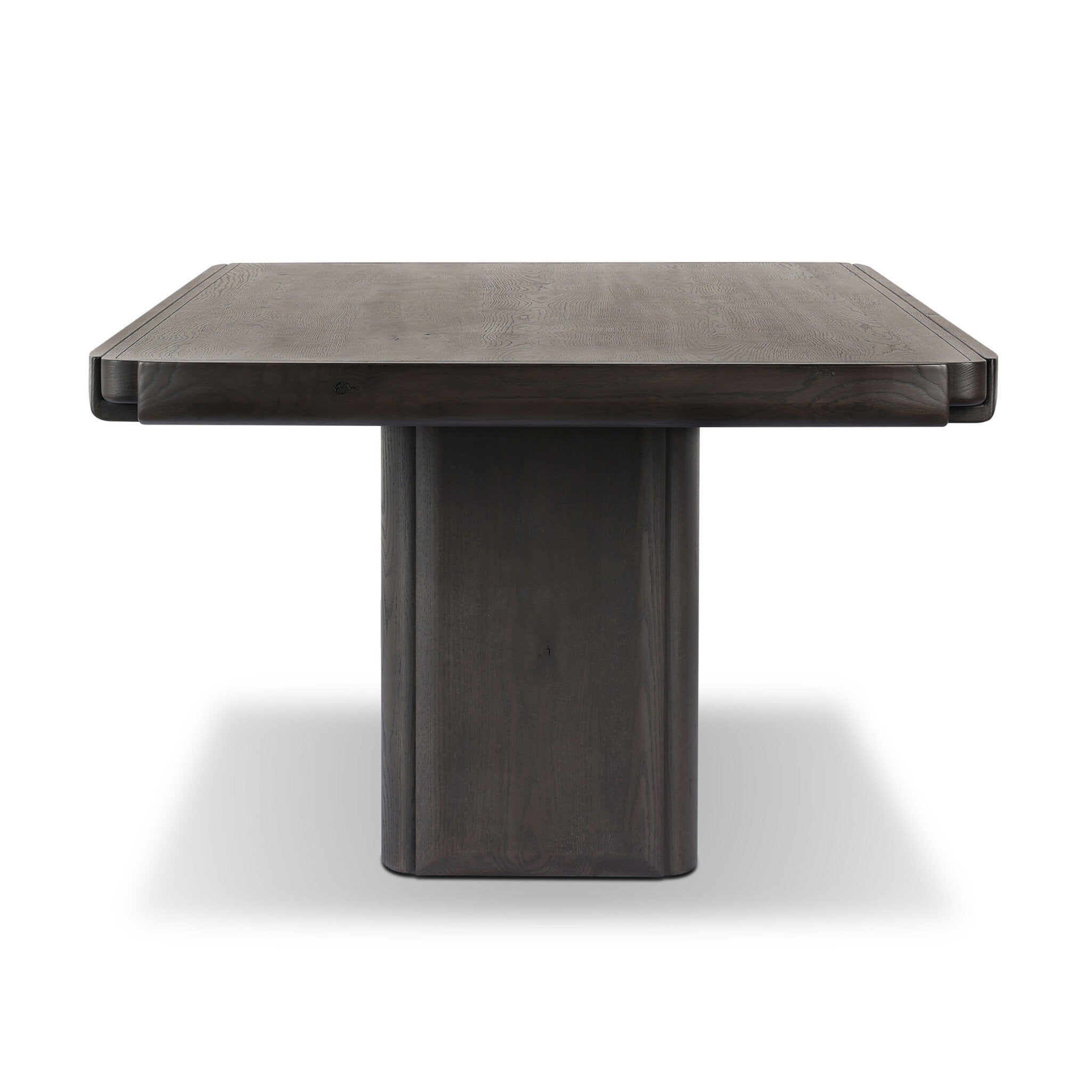 Four Hands Floyd Smoked Black Oak Dining Table - side view