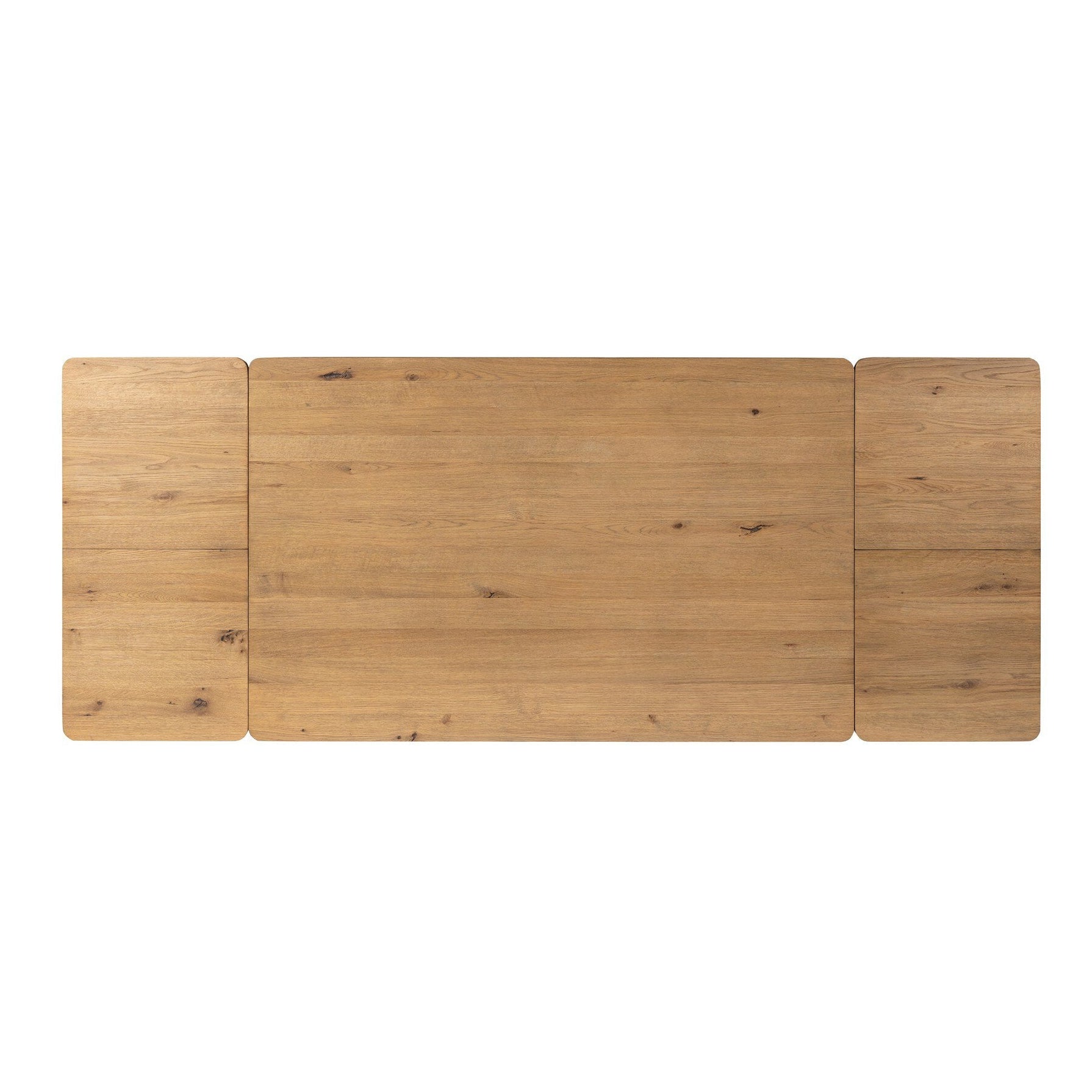 Four Hands Noeline Worn Oak Extension Dining Table top-down view