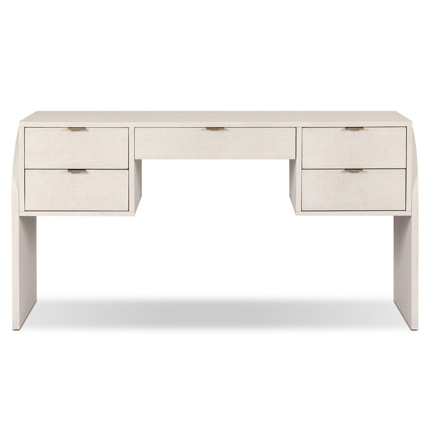 Four Hands Cressida Ivory Painted Linen Desk front view