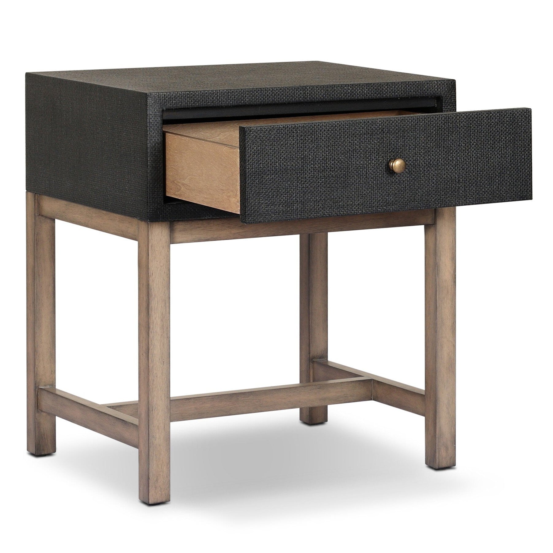 Four Hands Fiona Russet Mahogany Small Nightstand shown open