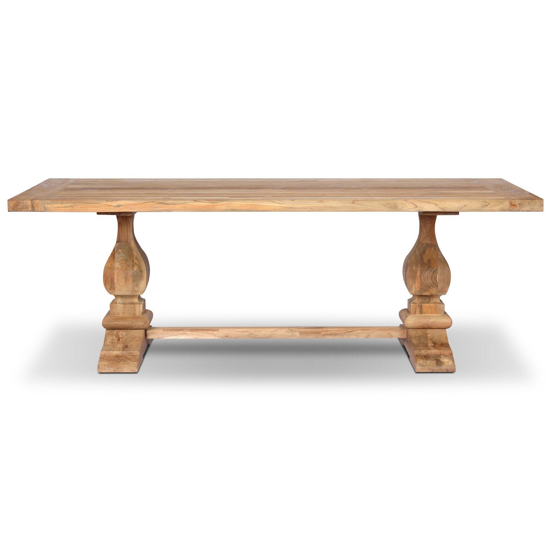 Four Hands Novell Reclaimed Natural Outdoor Dining Table back view