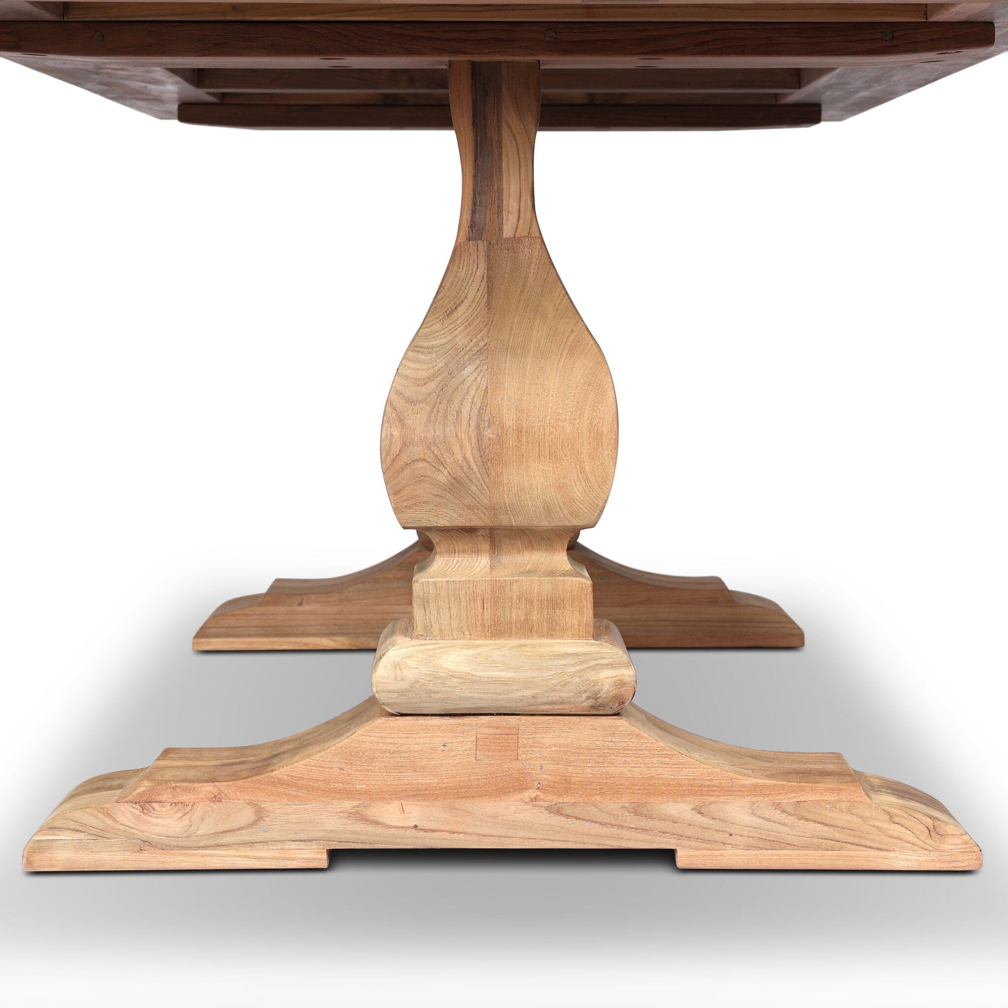 Four Hands Novell Reclaimed Natural Outdoor Dining Table close-up detail