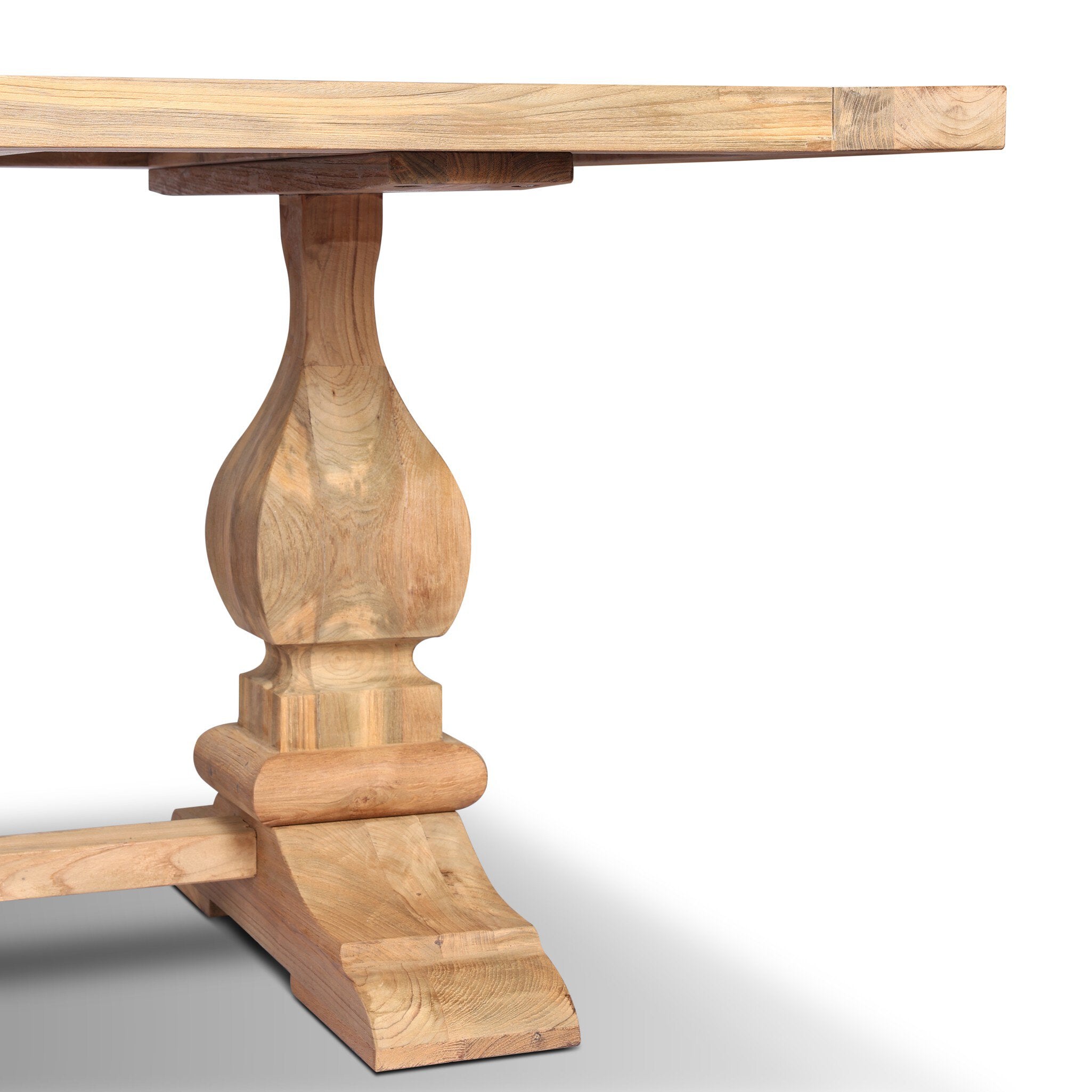 Four Hands Novell Reclaimed Natural Outdoor Dining Table material close-up