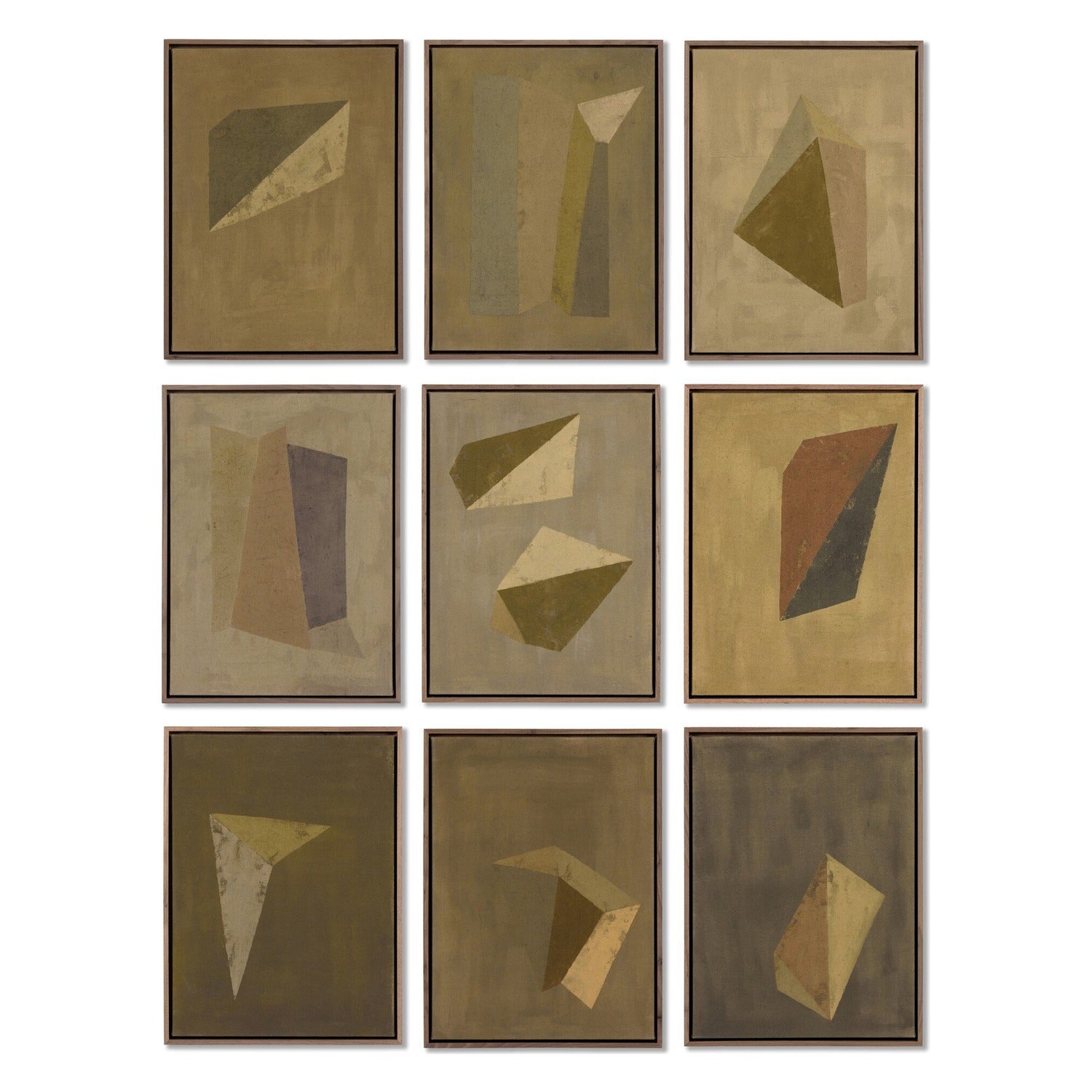 Four Hands x Reese Truesdell Constellation Rustic Walnut Framed Art Set