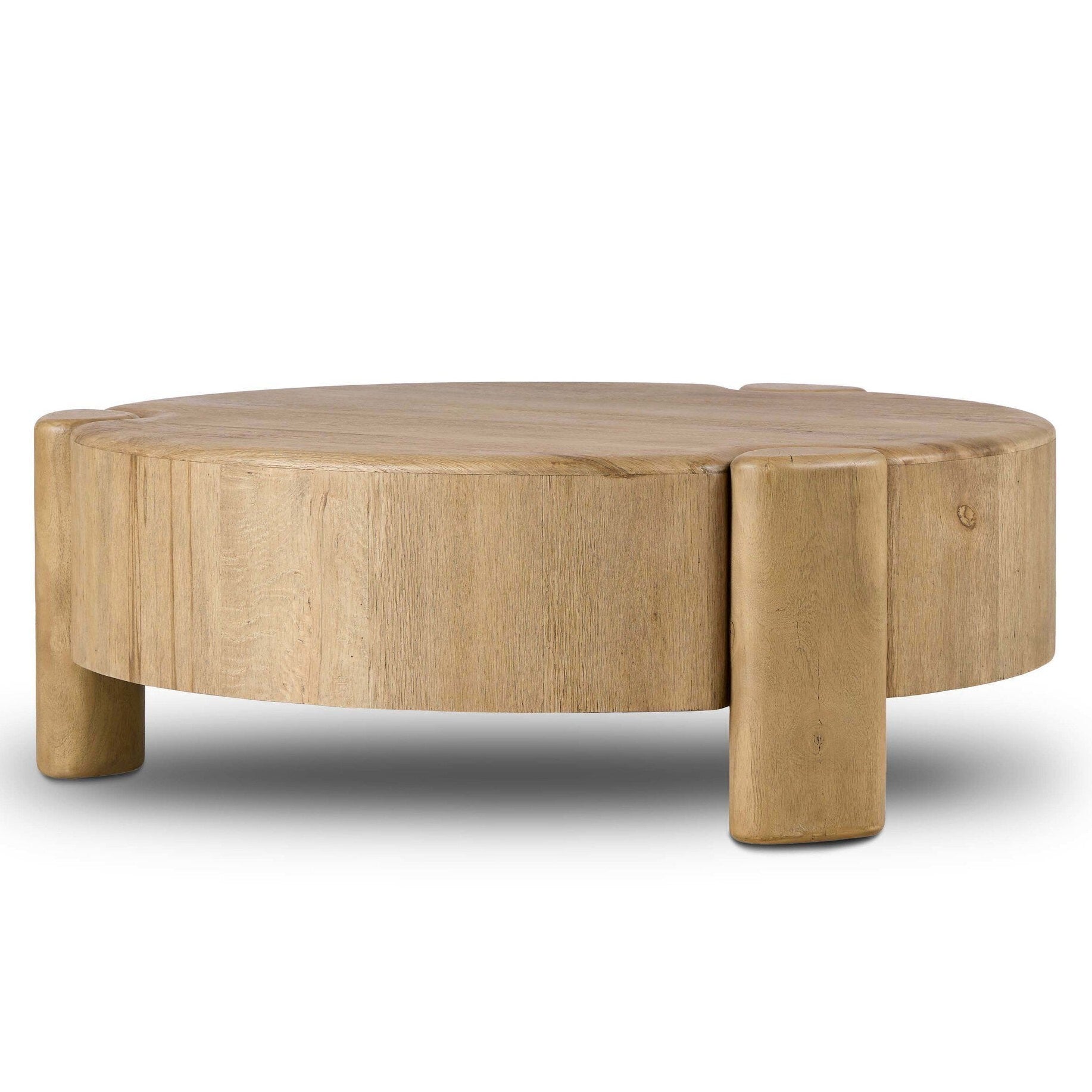 Four Hands Toman Rustic Oak Coffee Table in Rustic Oak Veneer