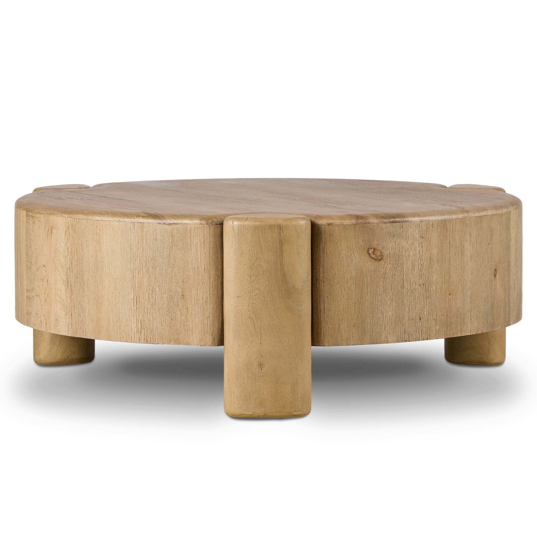 Four Hands Toman Rustic Oak Coffee Table side view