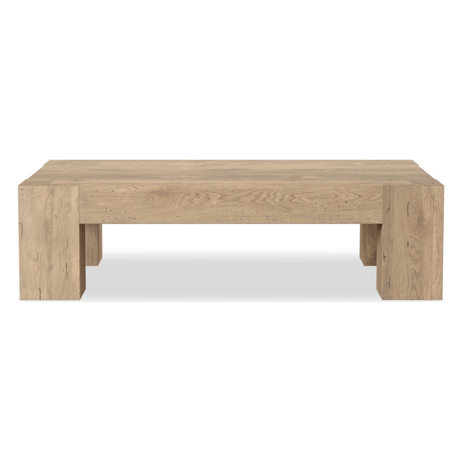 Four Hands Abaso Whitewash Rustic Rectangular Coffee Table