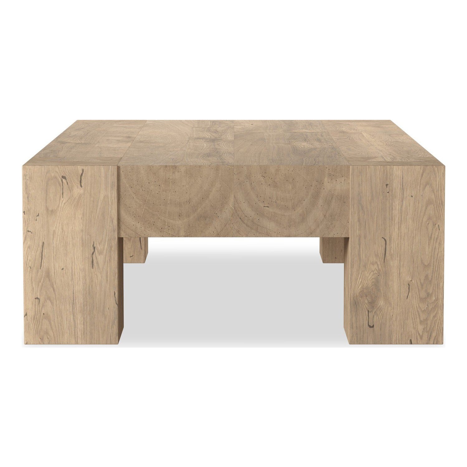 Four Hands Abaso Whitewash Rustic Rectangular Coffee Table