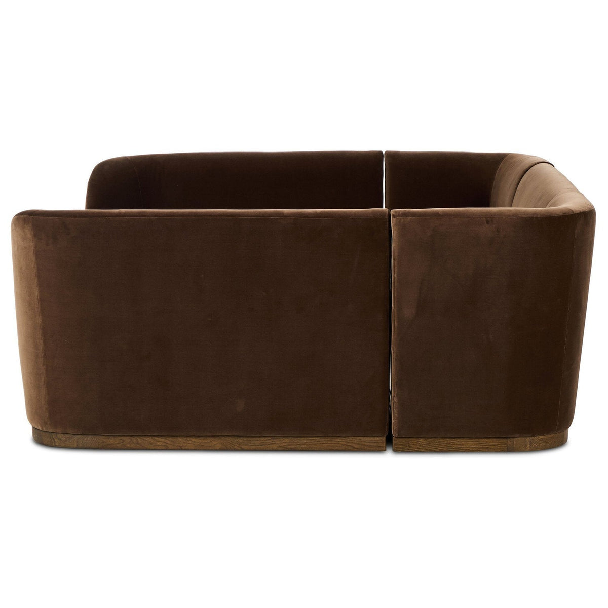 Four Hands Dorset Surrey Mink U-Shape Banquette side view