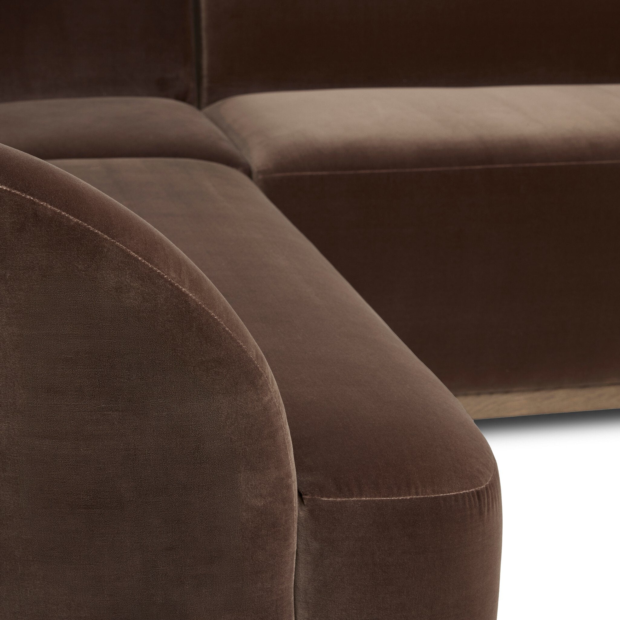 Four Hands Dorset Surrey Mink L-Shape Banquette detail view 5