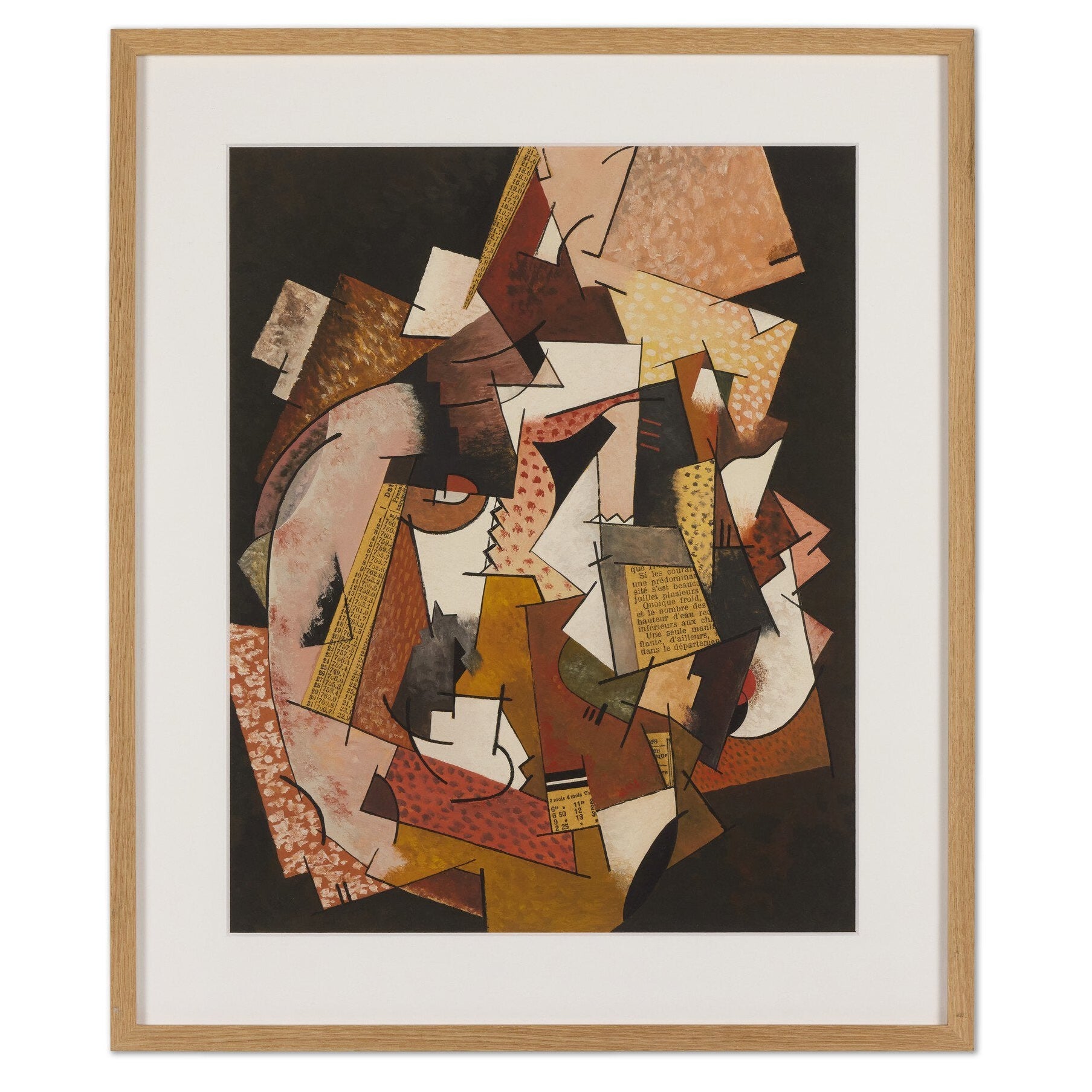 Four Hands x Georges Valmier Composition Au Papier Journal Framed Art styled setting