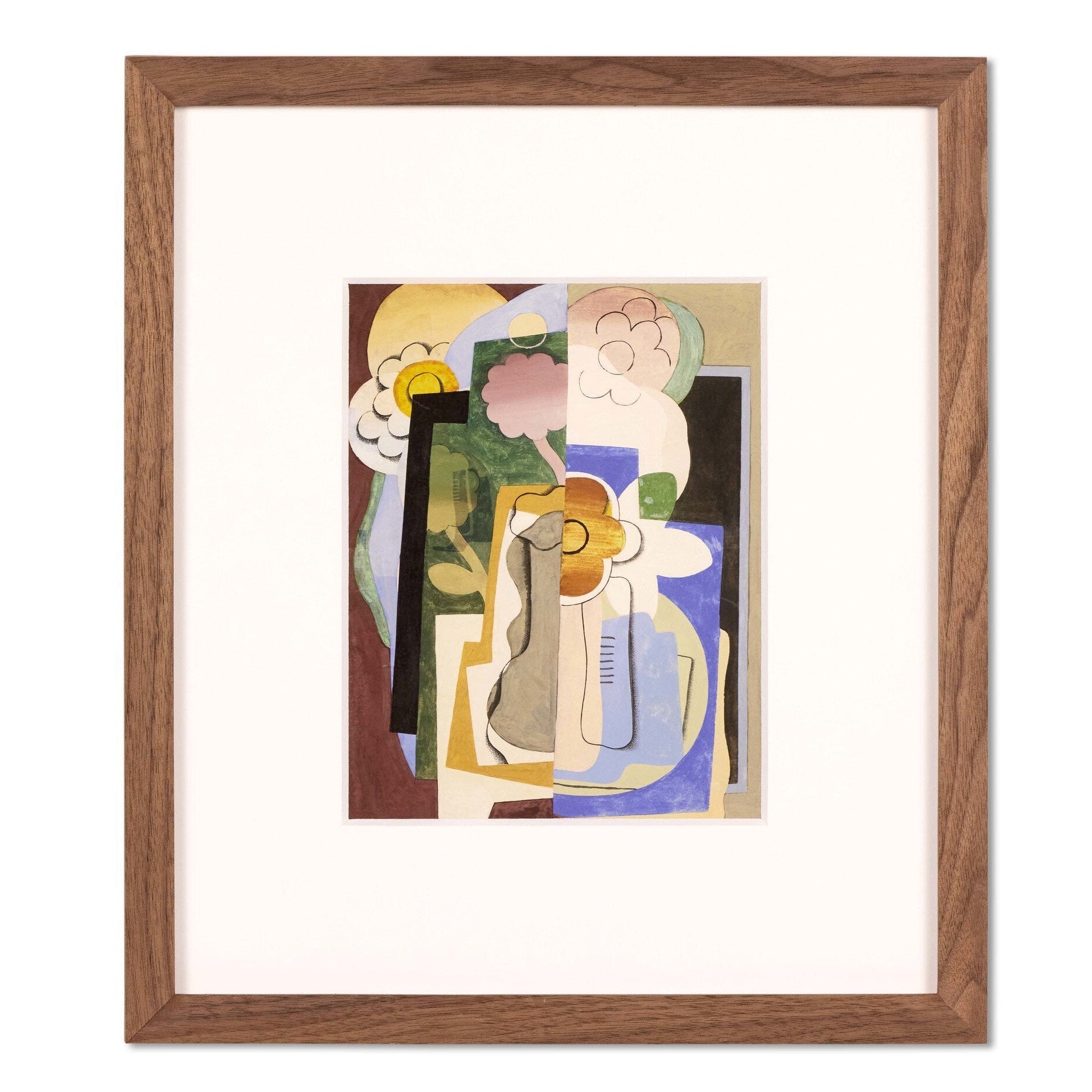 Four Hands x Georges Valmier Vase De Fleurs Pure Framed Art styled setting