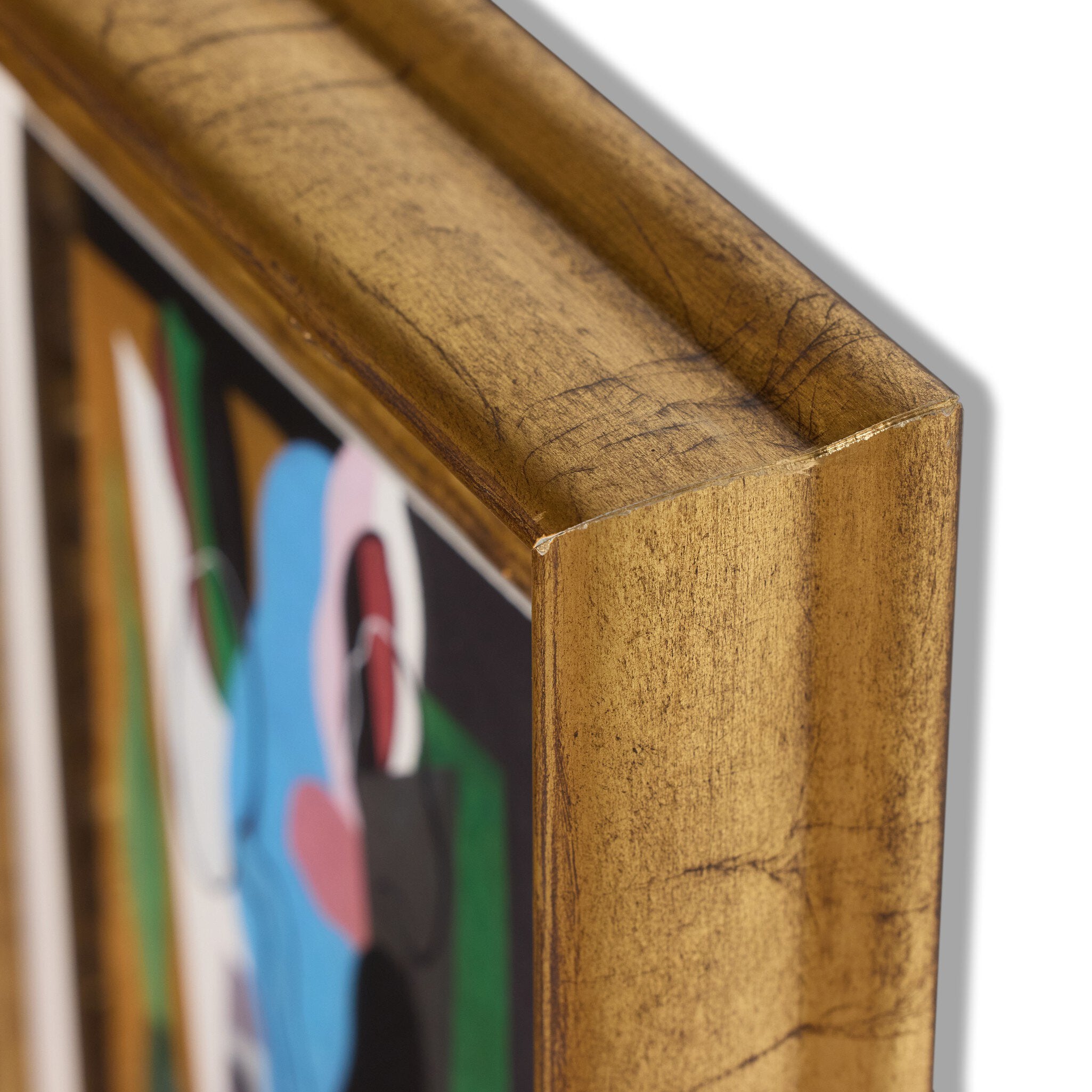 Four Hands x Georges Valmier Les Tulipes Fresh Framed Art texture close-up