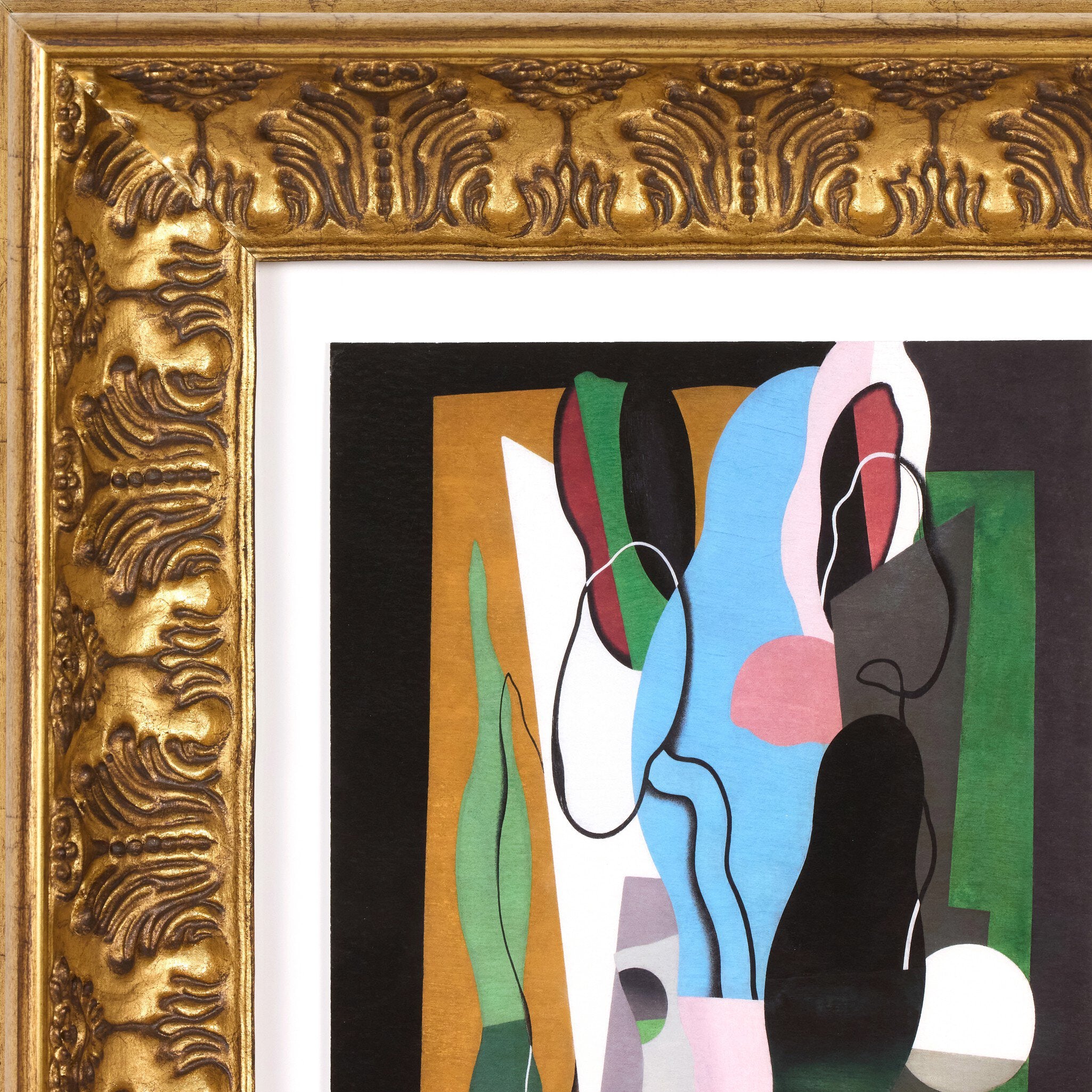 Four Hands x Georges Valmier Les Tulipes Fresh Framed Art close-up detail