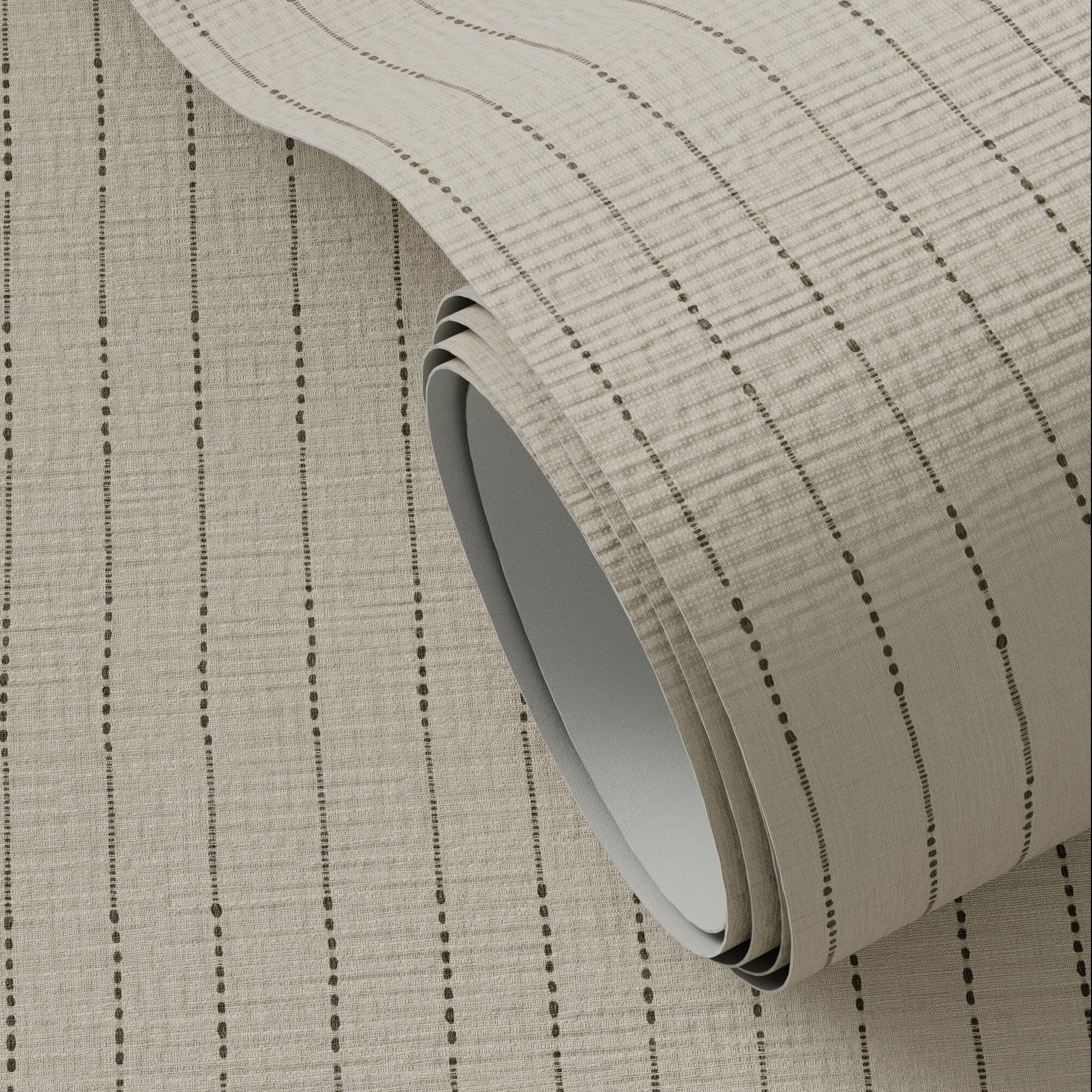 FH Art Studio Dobby Stripe Sand Grasscloth Wallpaper — Dobby Stripe Sand