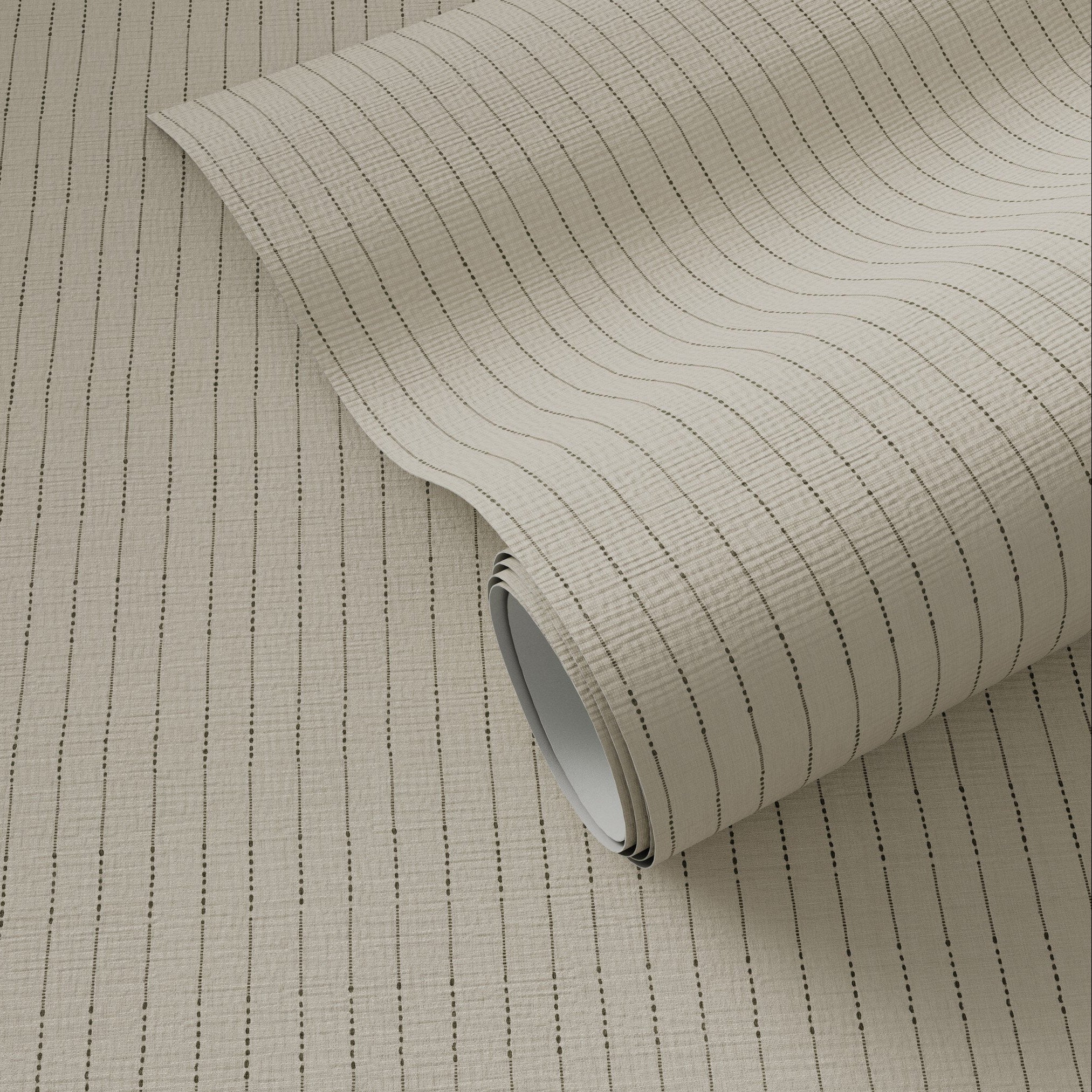 FH Art Studio Dobby Stripe Sand Grasscloth Wallpaper full product view