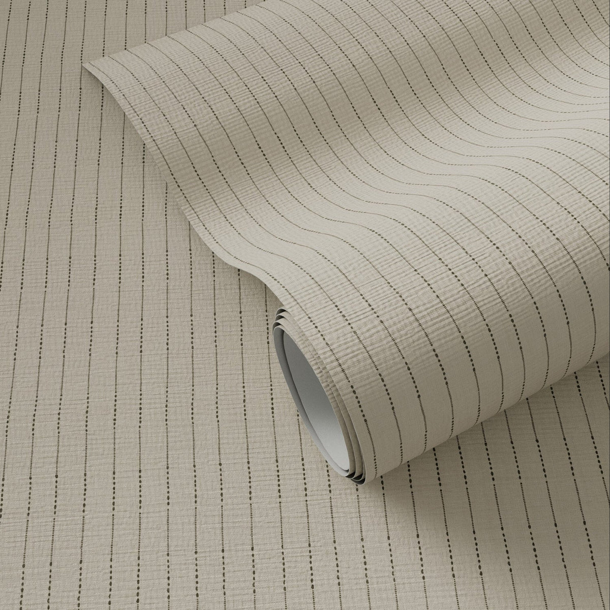 FH Art Studio Dobby Stripe Sand Grasscloth Wallpaper full product view
