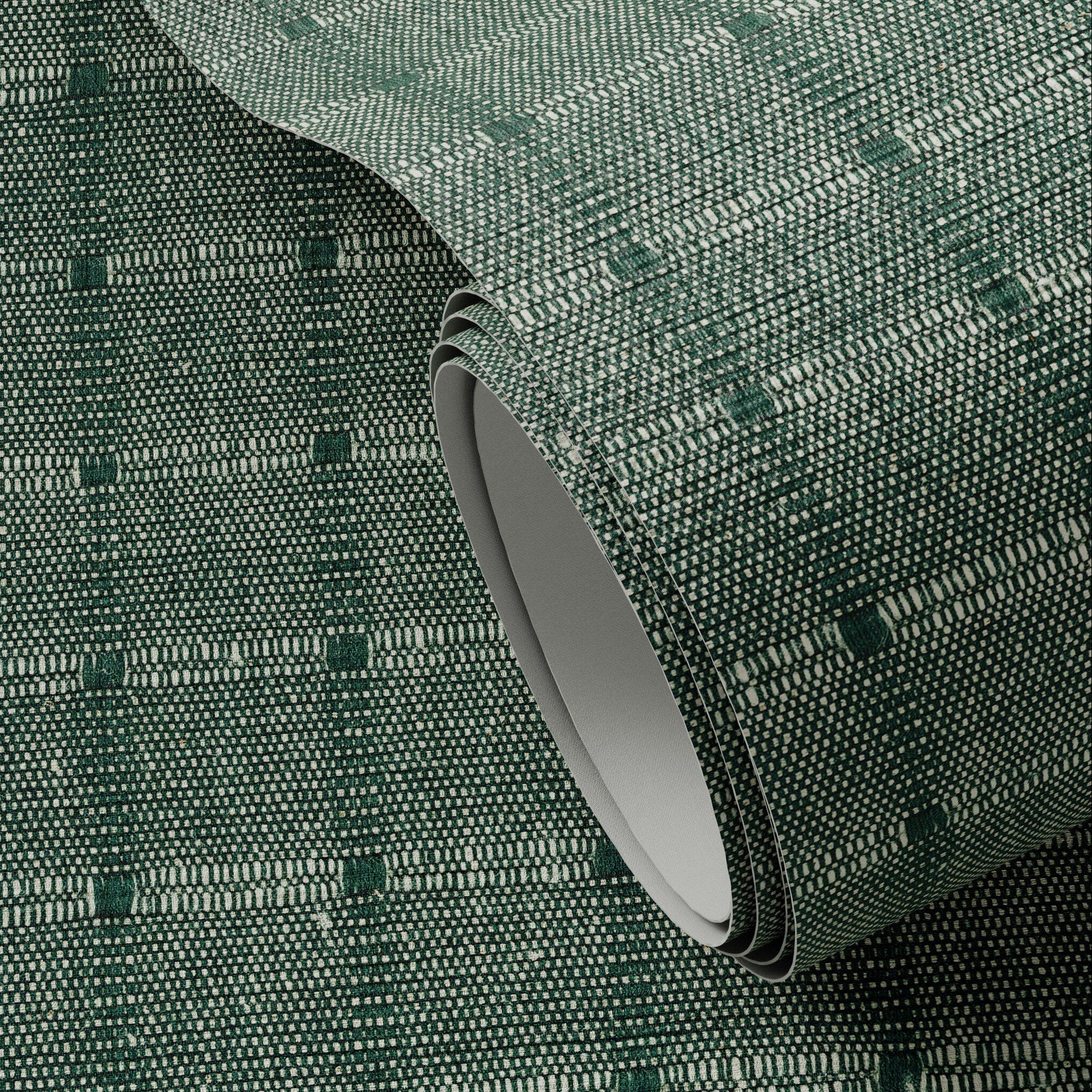 FH Art Studio Dobby Verdigris Grasscloth Wallpaper — Dobby - Verdigris