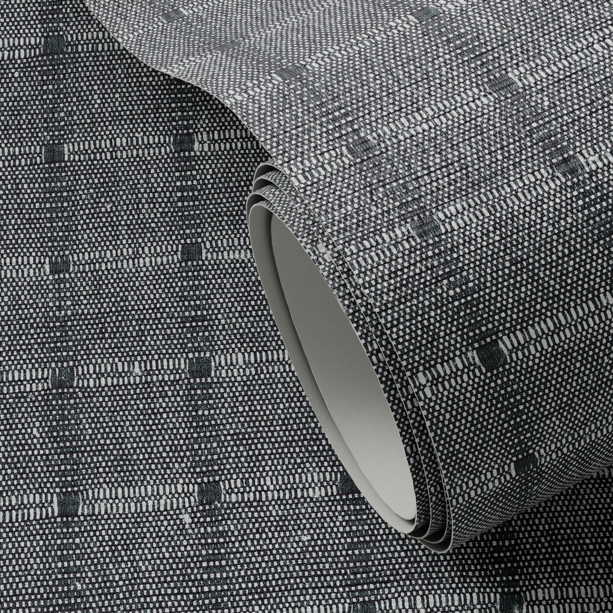 FH Art Studio Dobby Night Grasscloth Wallpaper — Dobby - Night