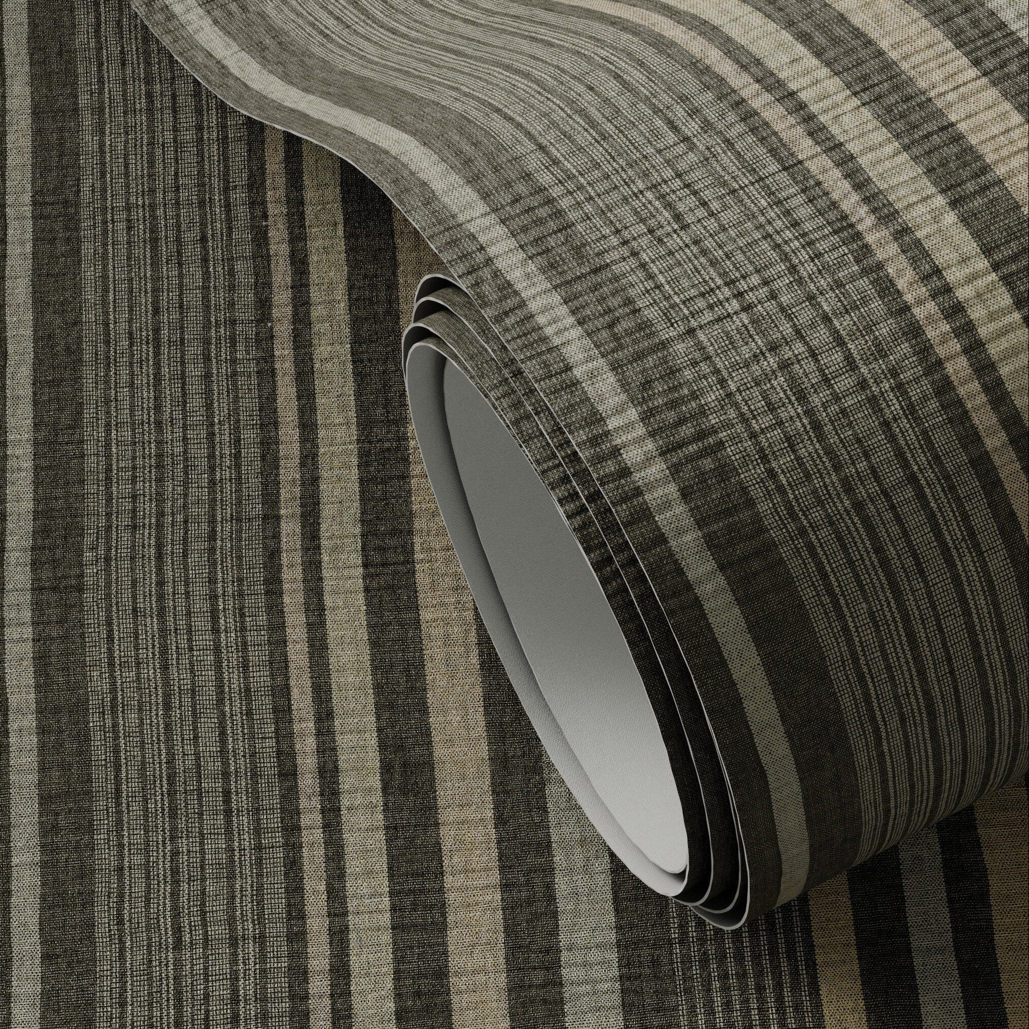 FH Art Studio Stripe Grasscloth Dusk Grasscloth Wallpaper — Yarn Dyed Stripe - Dusk
