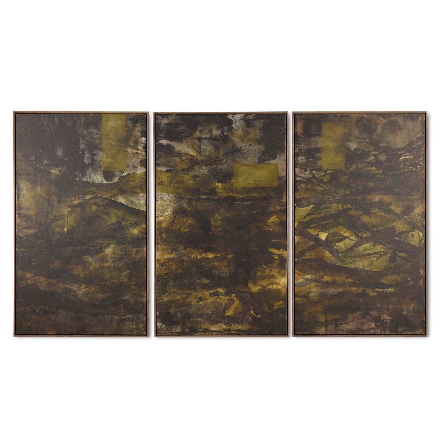Four Hands x Matera Angle Triptych Framed Art Set of 3 - styled view