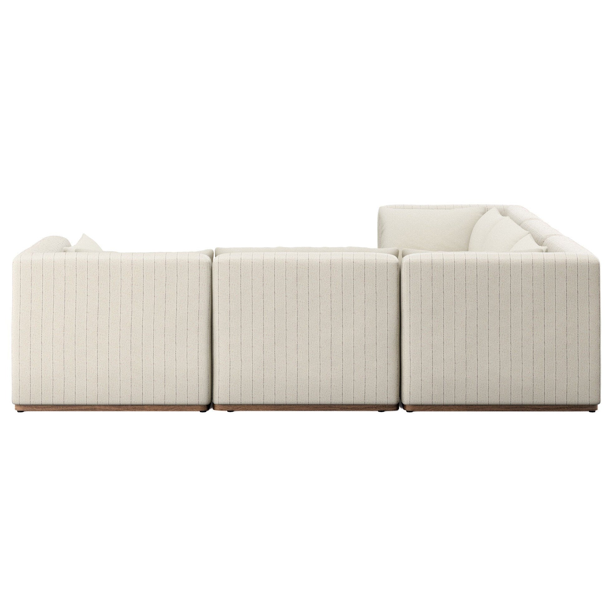 Four Hands Adler Amalfi Natural 5 Piece Outdoor Sectional Sofa - back view