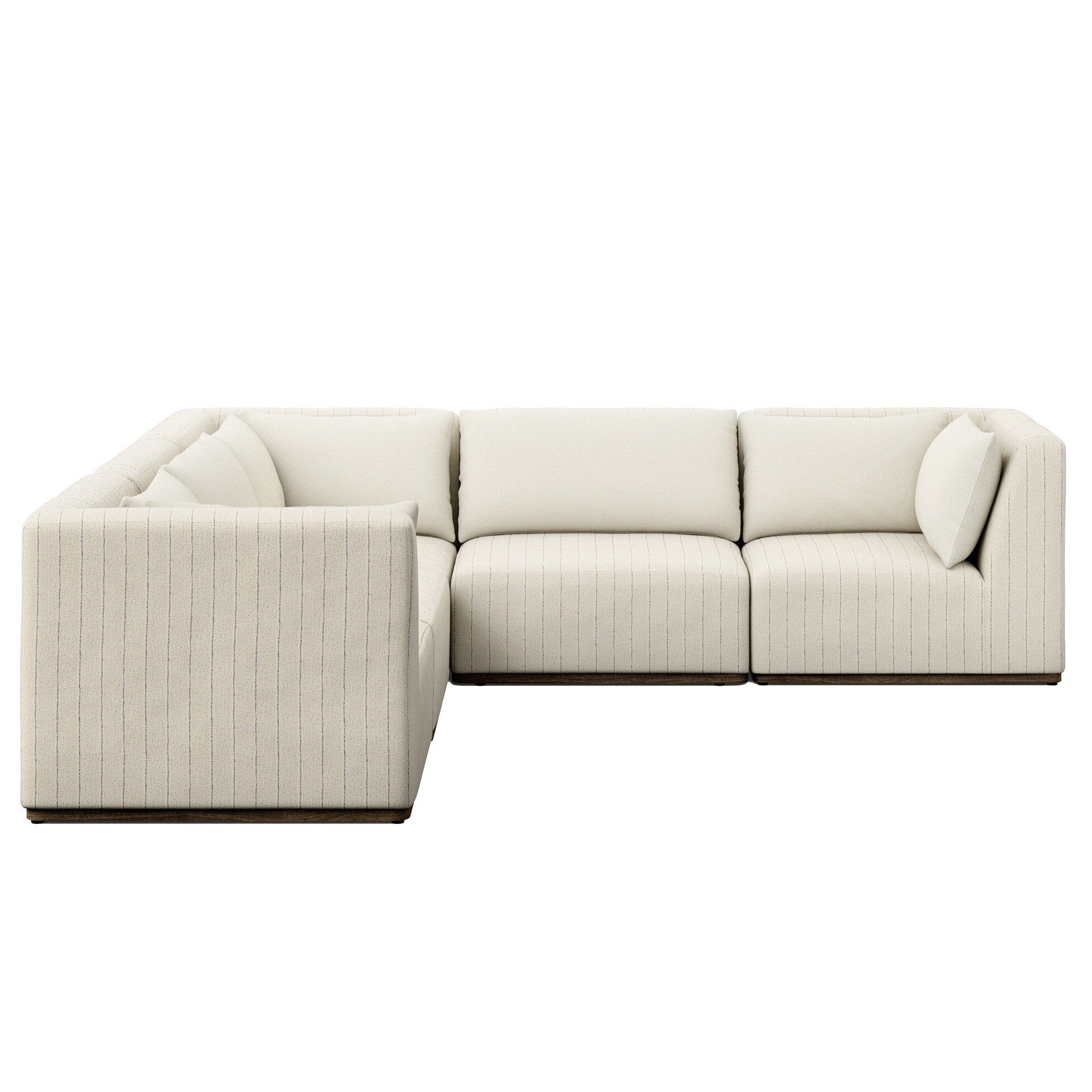 Four Hands Adler Amalfi Natural 5 Piece Outdoor Sectional Sofa - side view